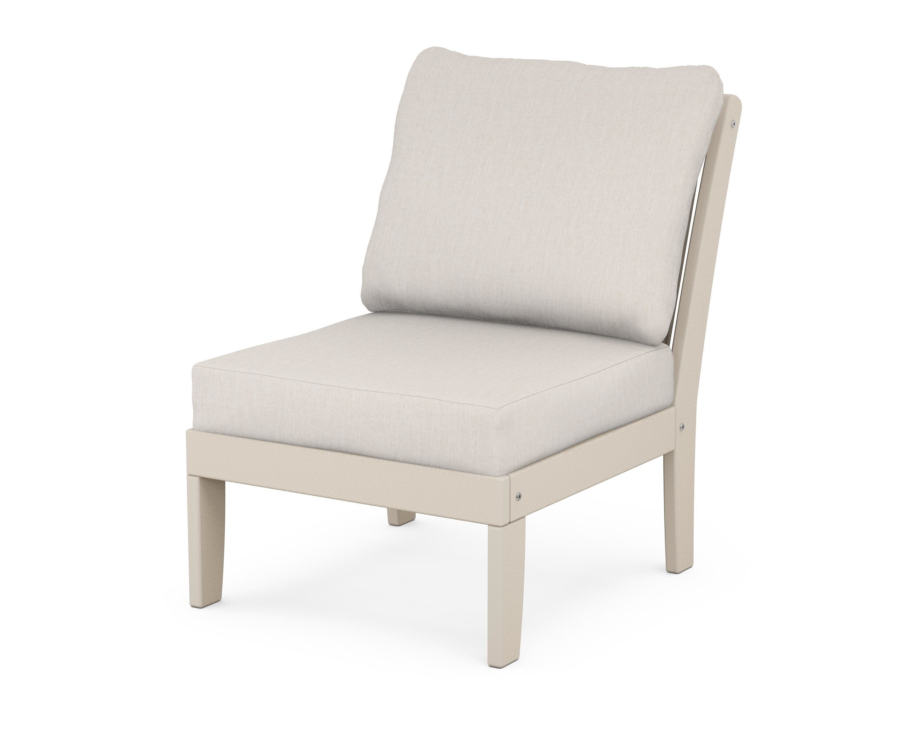 Braxton Modular Armless Chair in Sand / Cast Ash