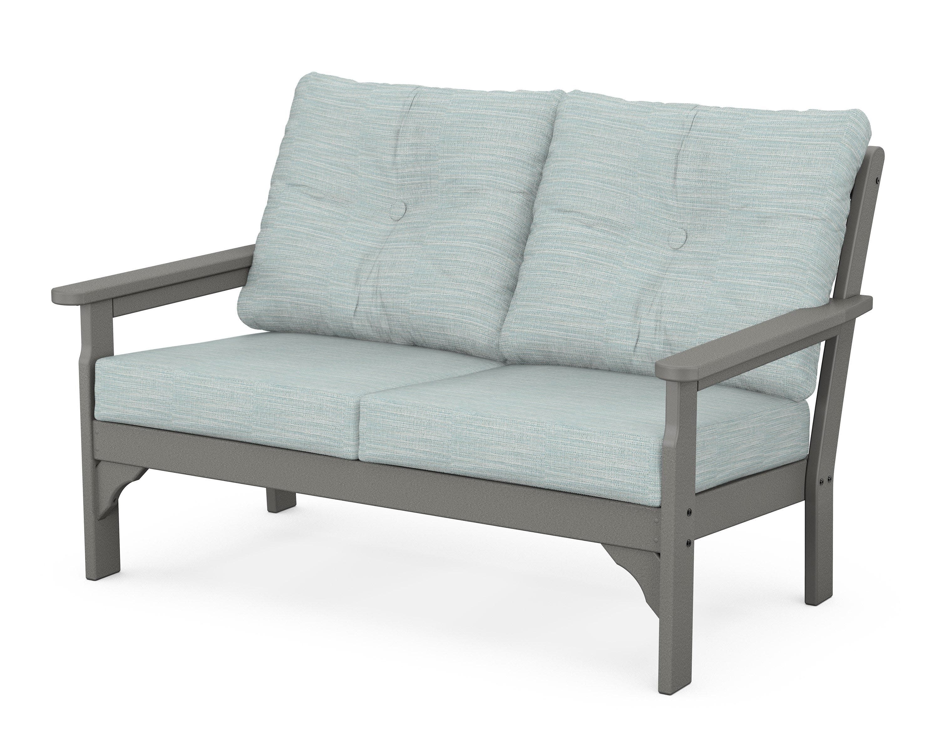 Vineyard Deep Seating Loveseat in Slate Grey / Soothe Mist