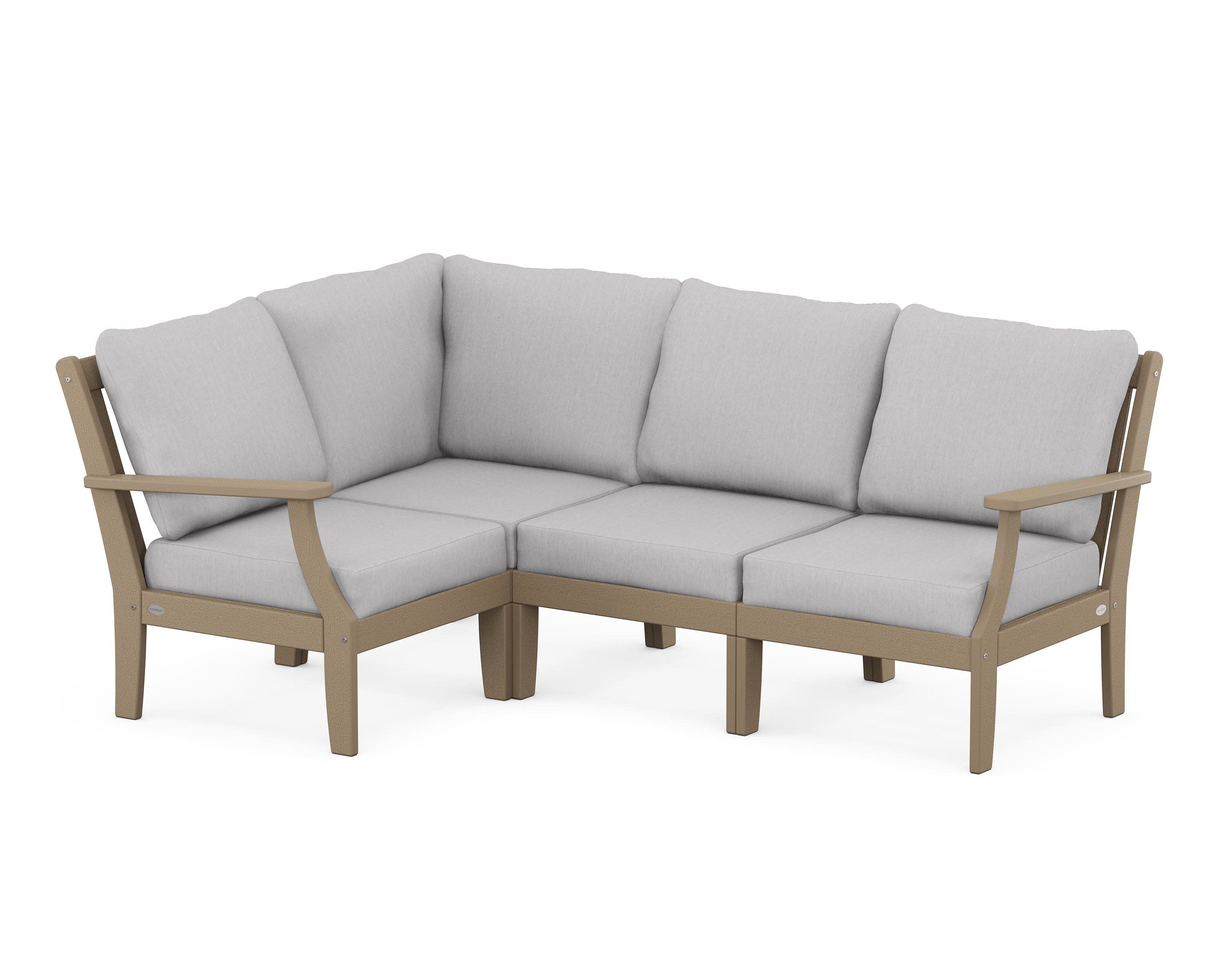 Braxton Modular 4-Piece Deep Seating Set in Vintage Sahara / Granite