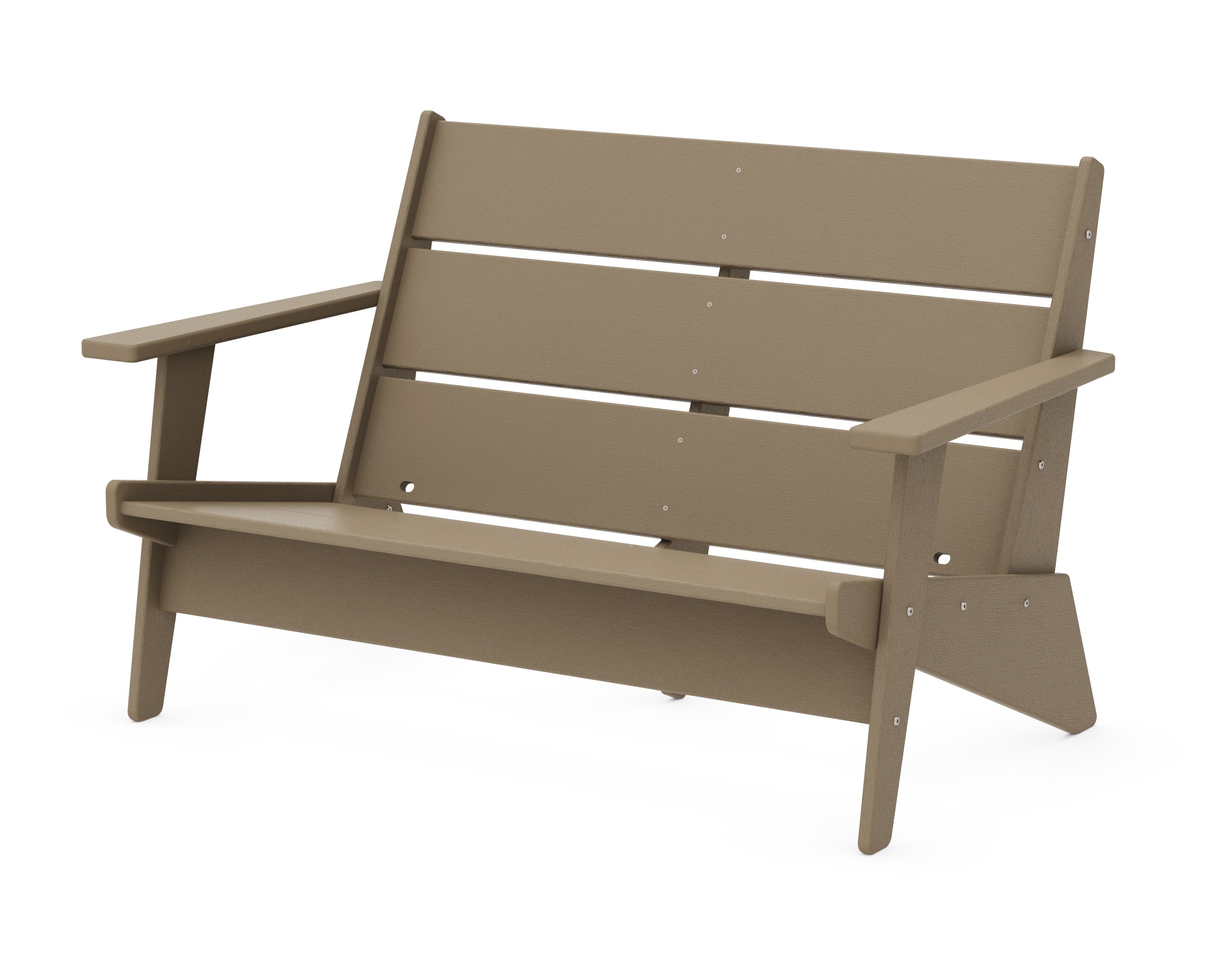 Riviera Modern Lounge Loveseat Frame in Vintage Sahara