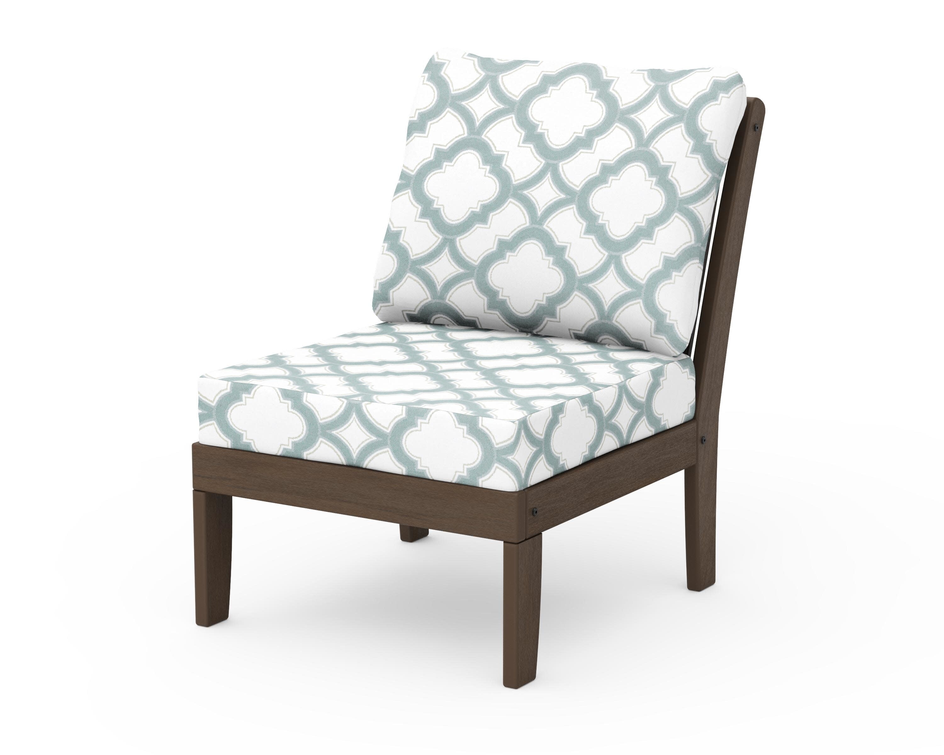 Braxton Modular Armless Chair in Kona / Trellis Glacier Spa