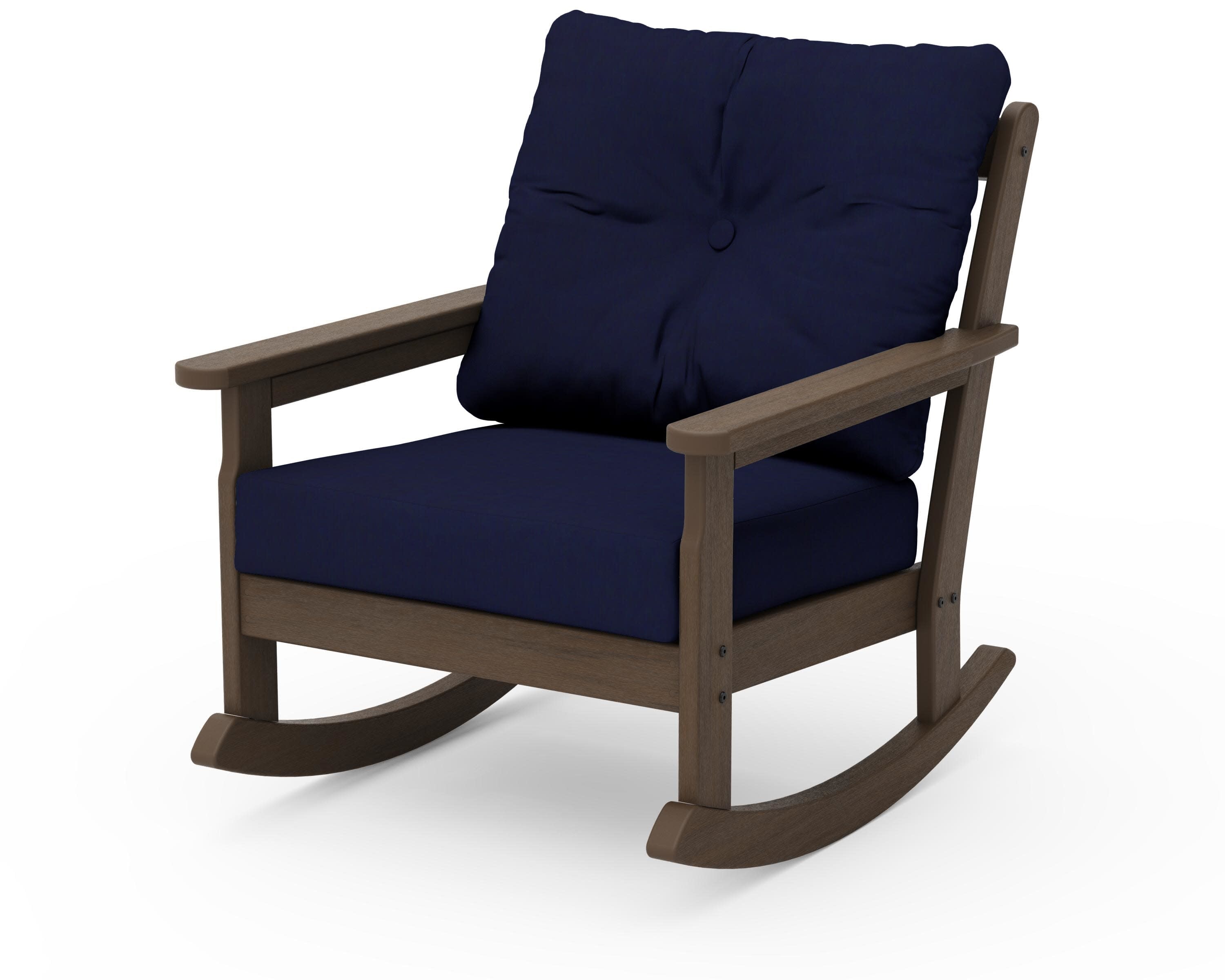Vineyard Deep Seating Rocking Chair in Kona / Navy