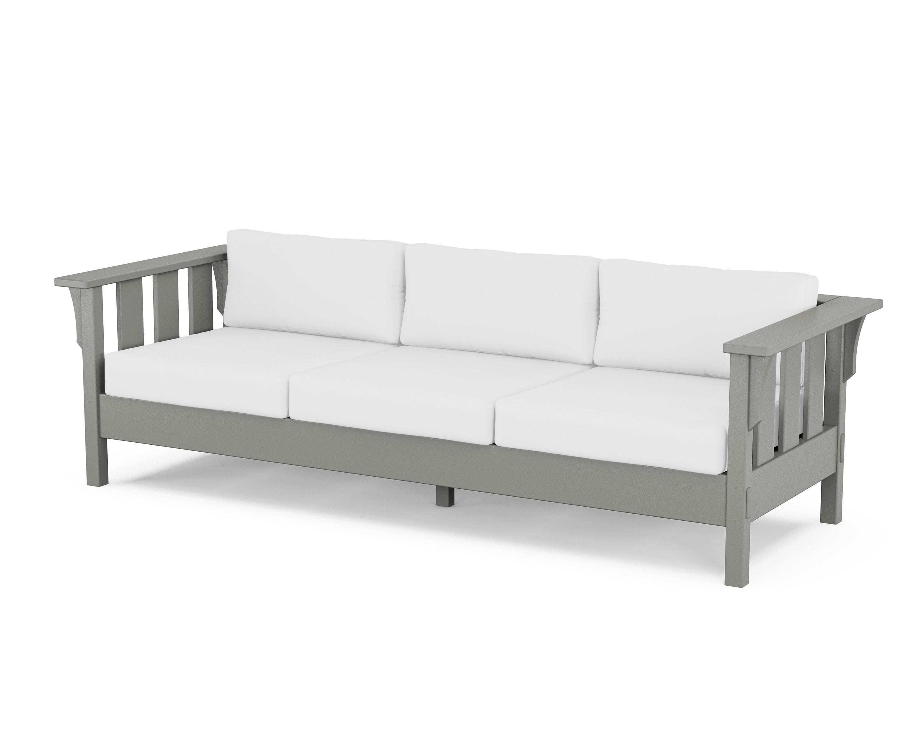 Acadia Deep Seating Sofa in Slate Grey / Natural