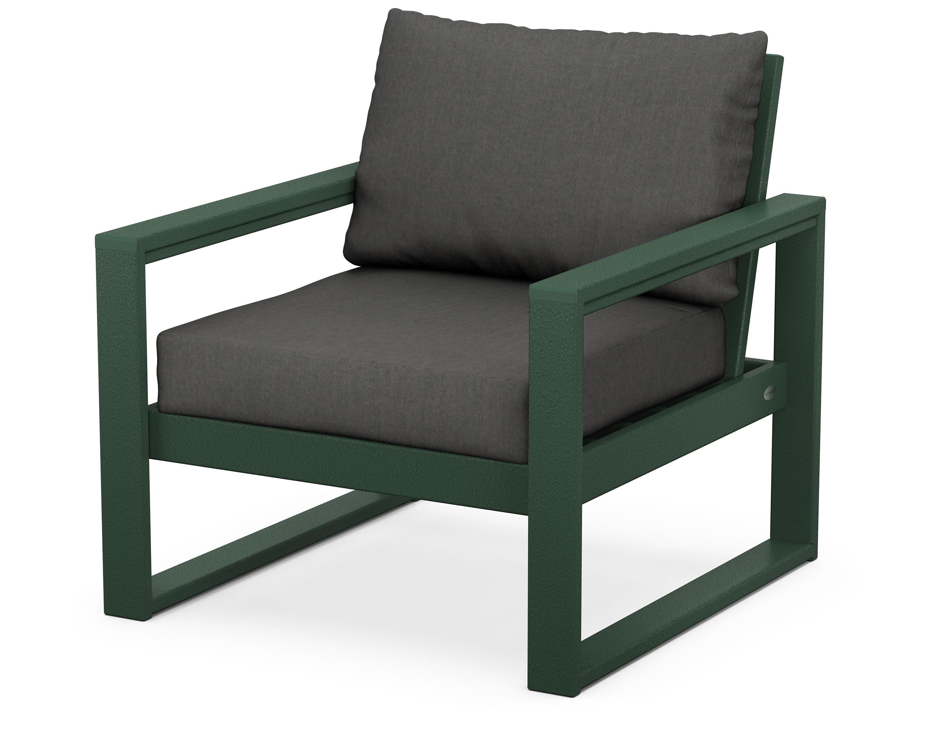 EDGE Club Chair in Green / Spectrum Carbon