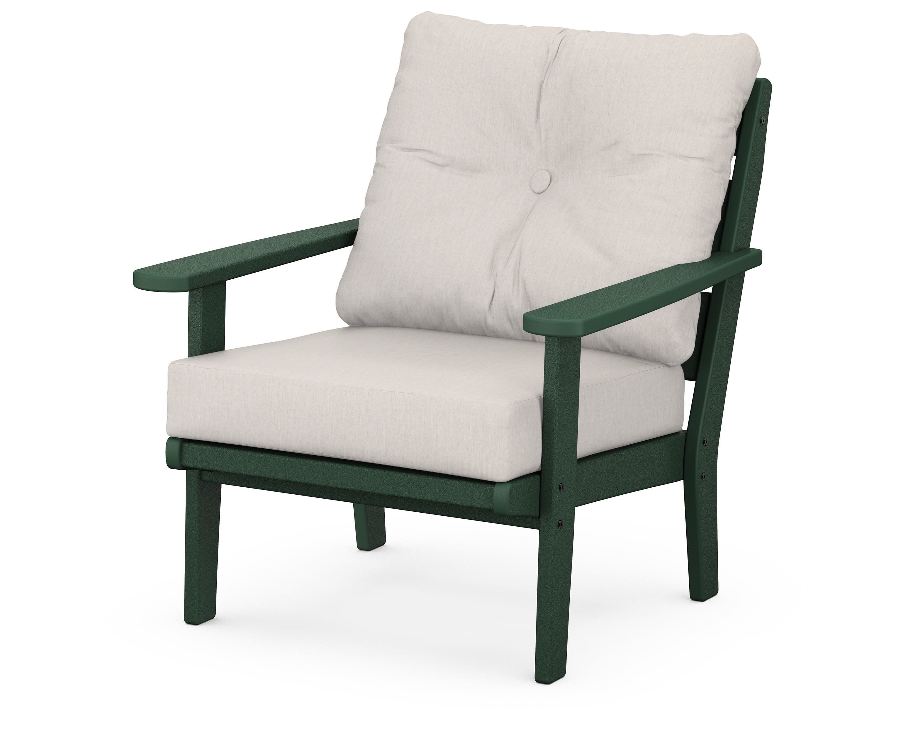Lakeside Deep Seating Chair in Green / Cast Ash