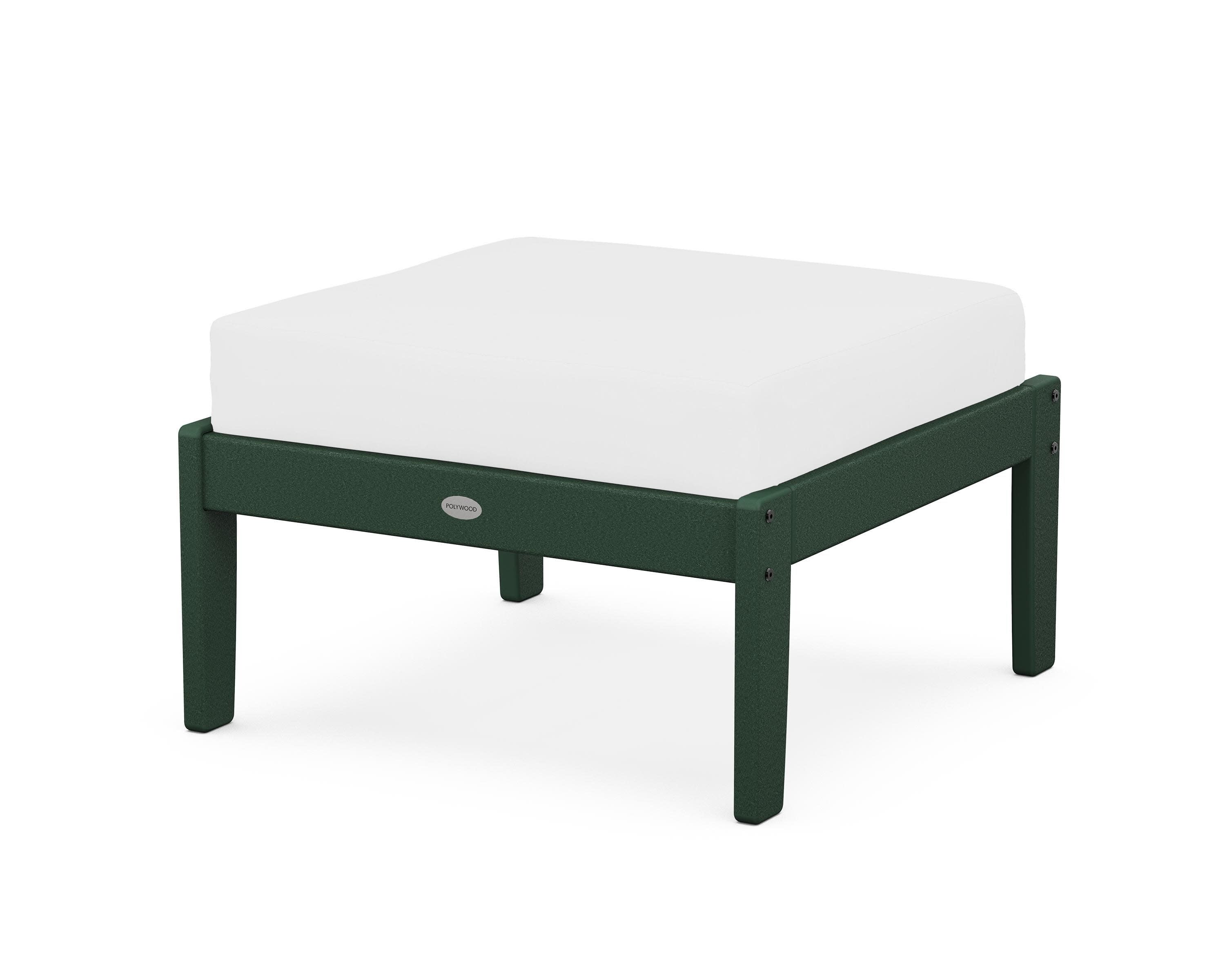 Braxton Deep Seating Ottoman in Green / Natural