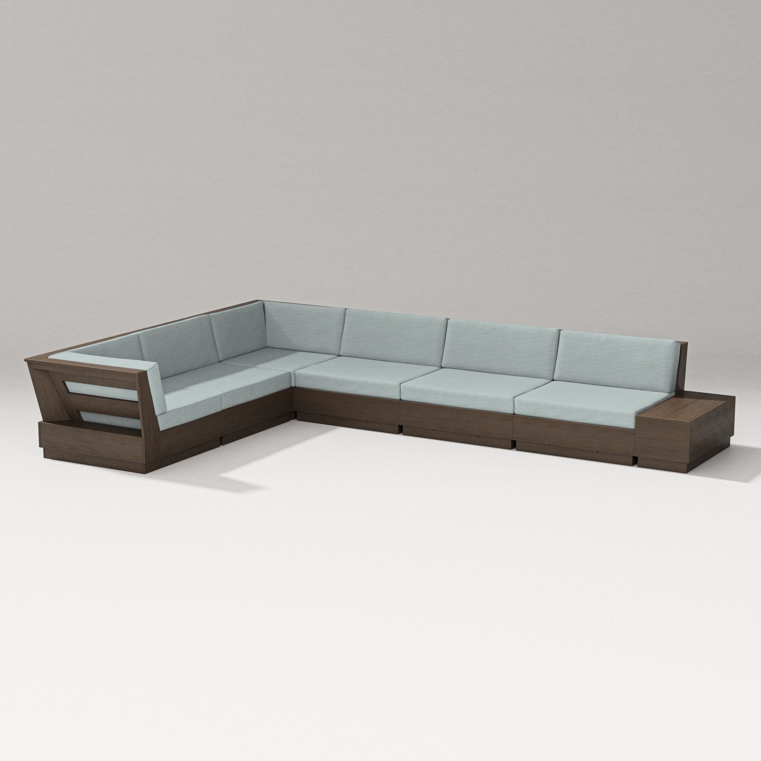 Elevate 7-Piece Corner Sectional in Kona / Soothe Mist