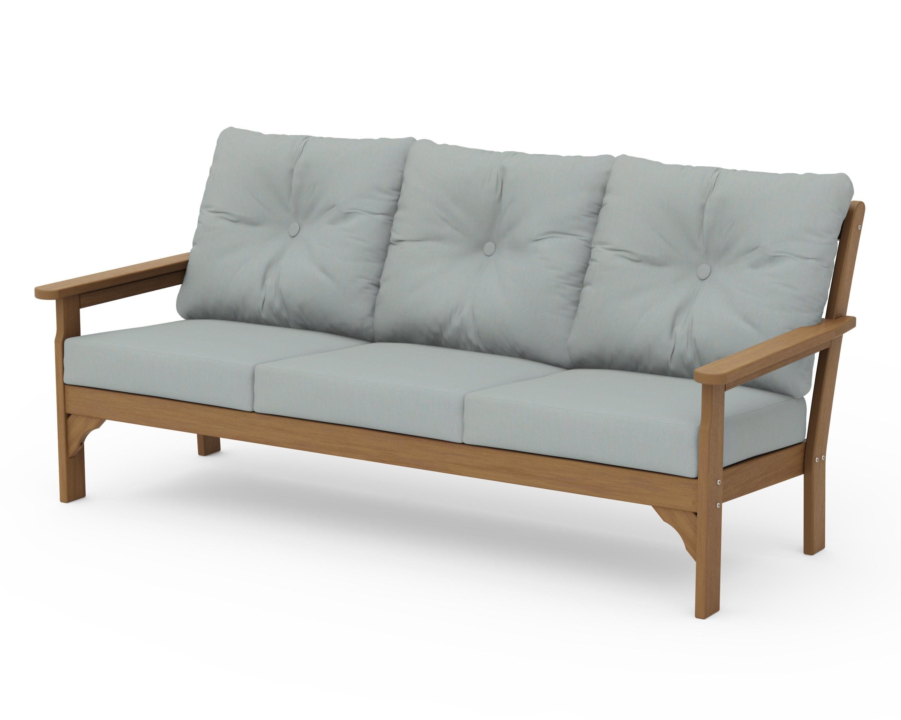 Vineyard Deep Seating Sofa in Natural / Spa