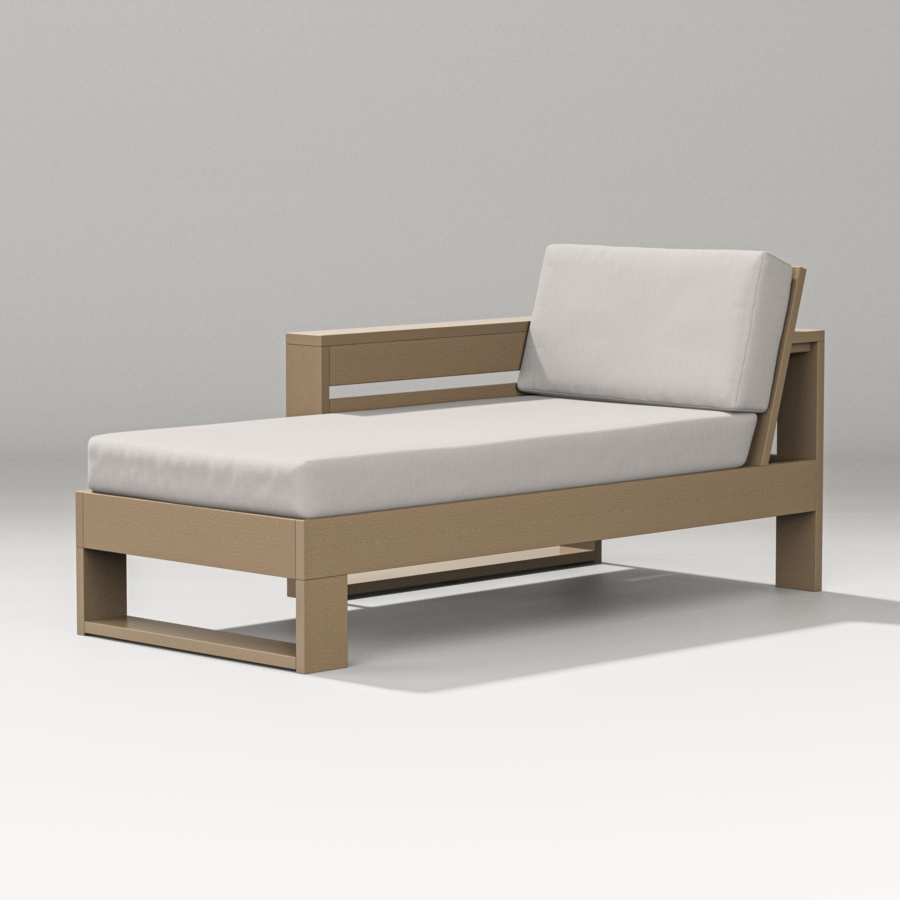 Latitude Modular Left Arm Chaise in Vintage Sahara / Cast Ash