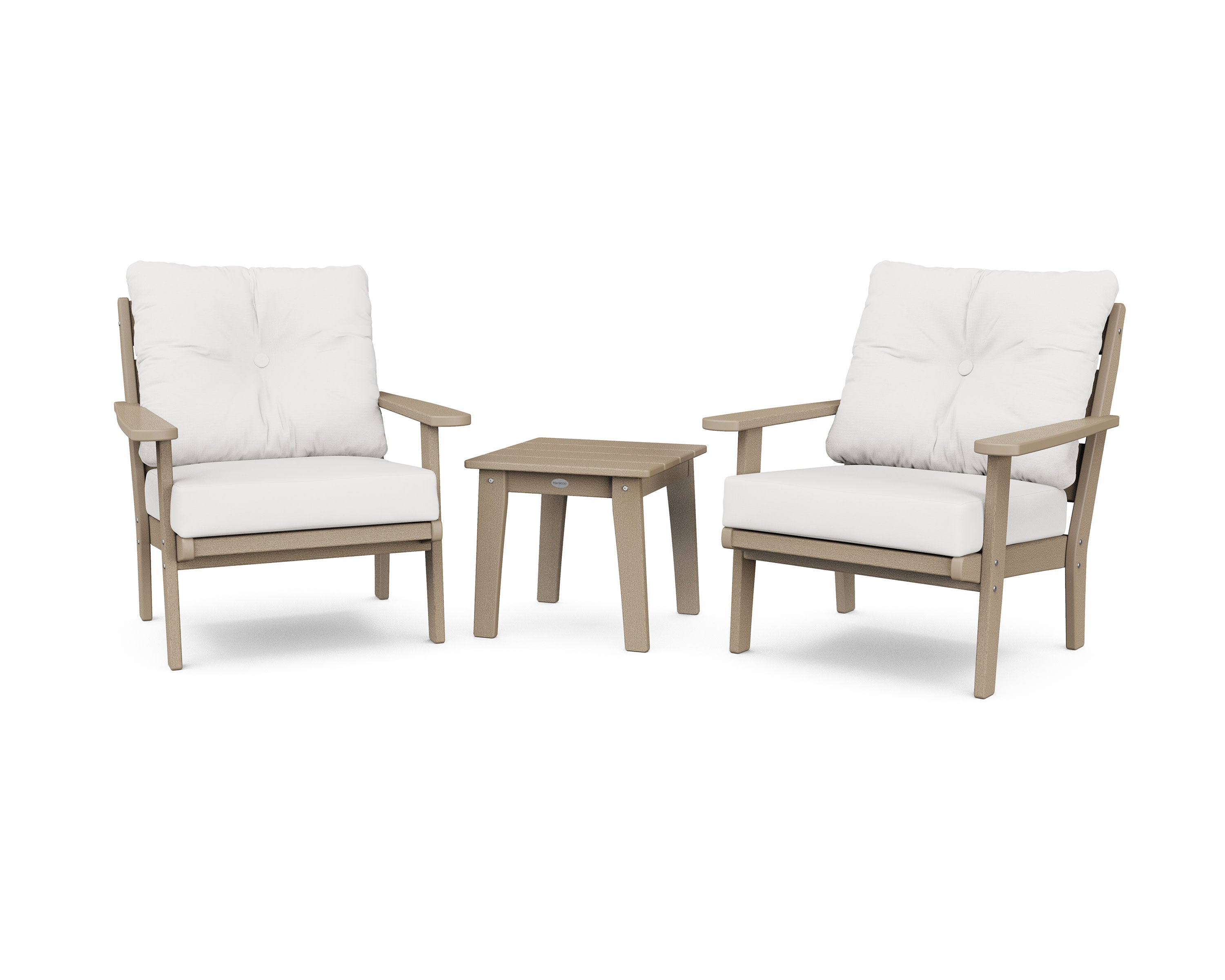 Lakeside 3-Piece Deep Seating Chair Set in Vintage Sahara / Natural Linen
