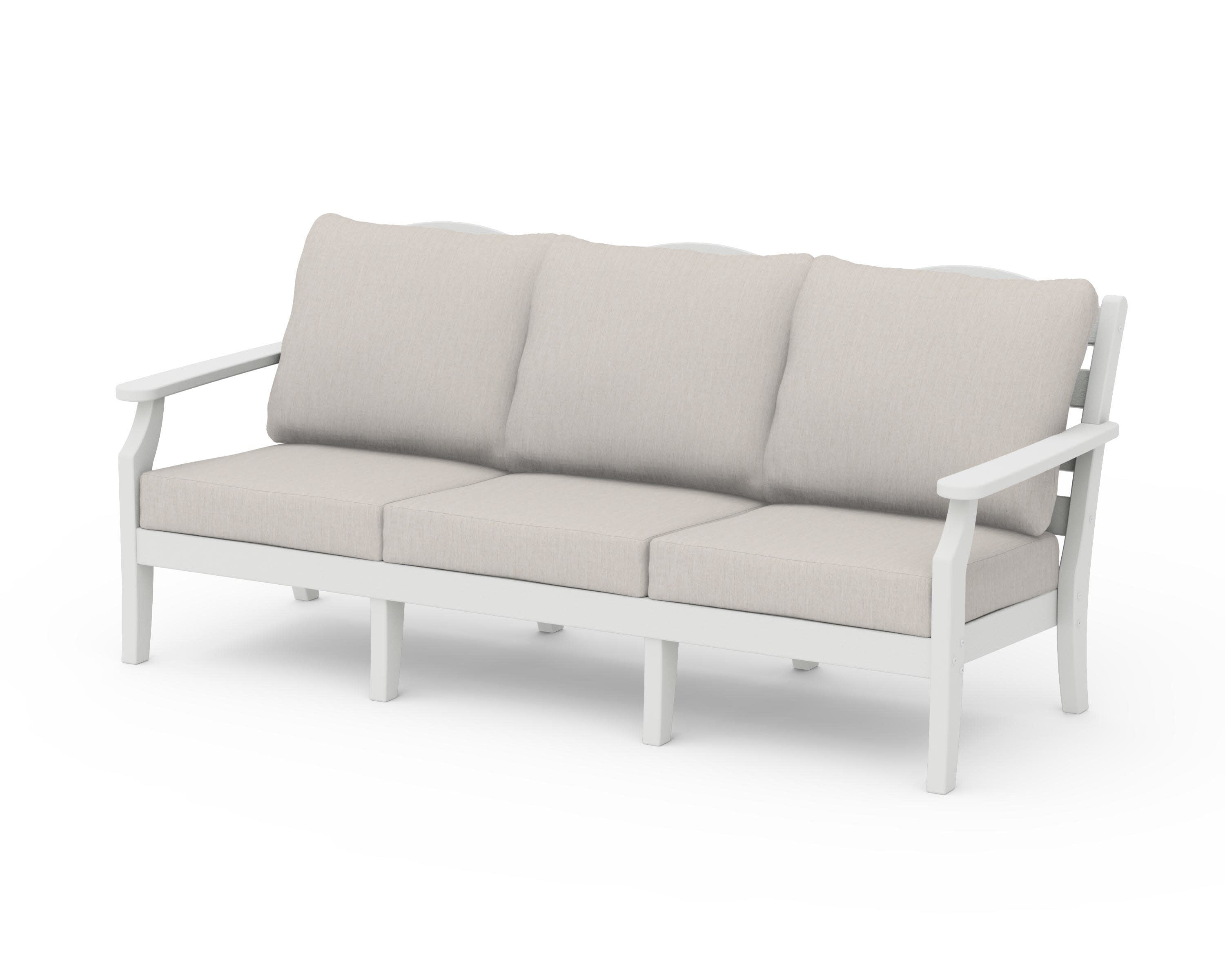 Savannah Deep Seating Sofa in Vintage White / Cast Ash