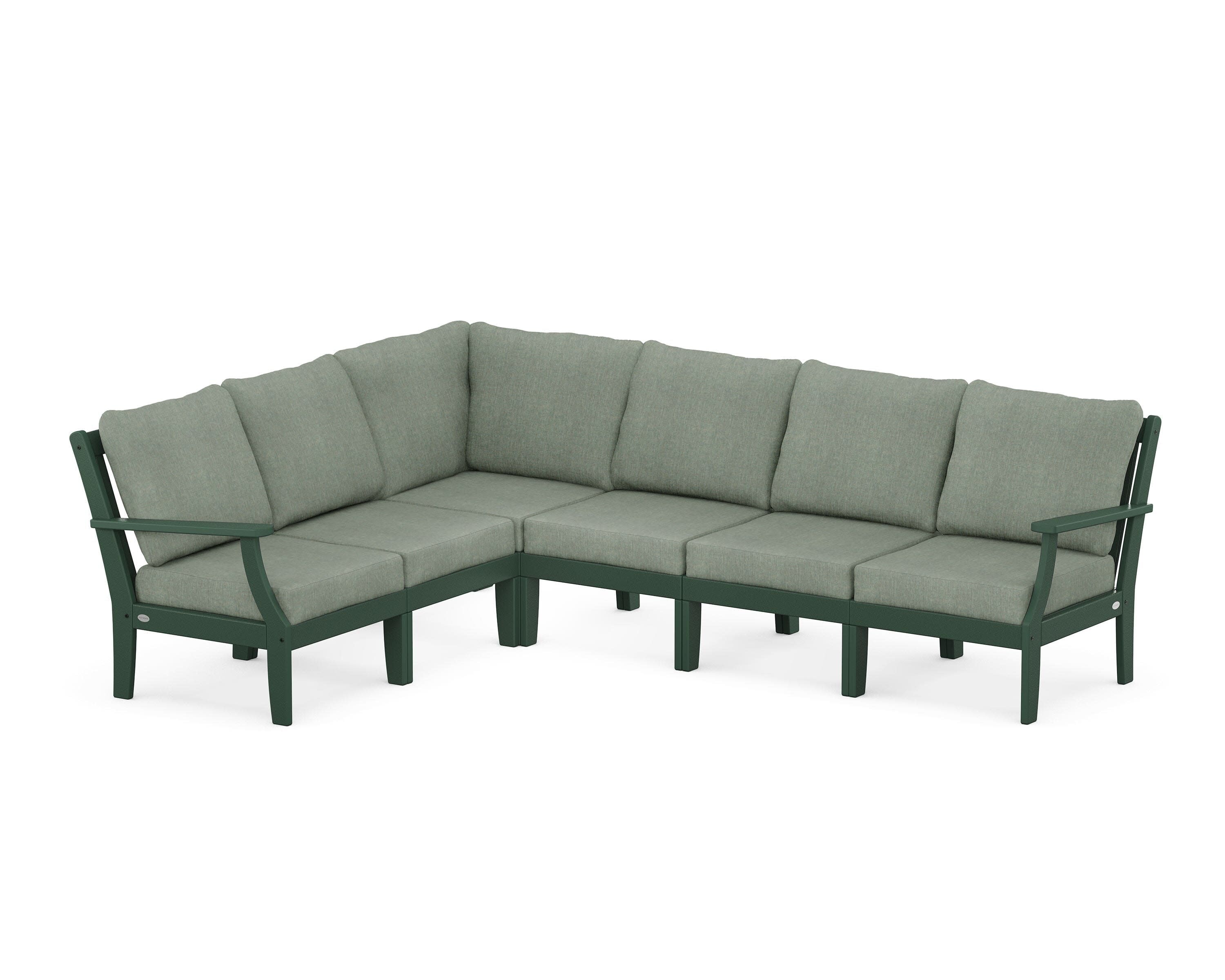 Braxton Modular 6-Piece Deep Seating Set in Green / Cast Sage