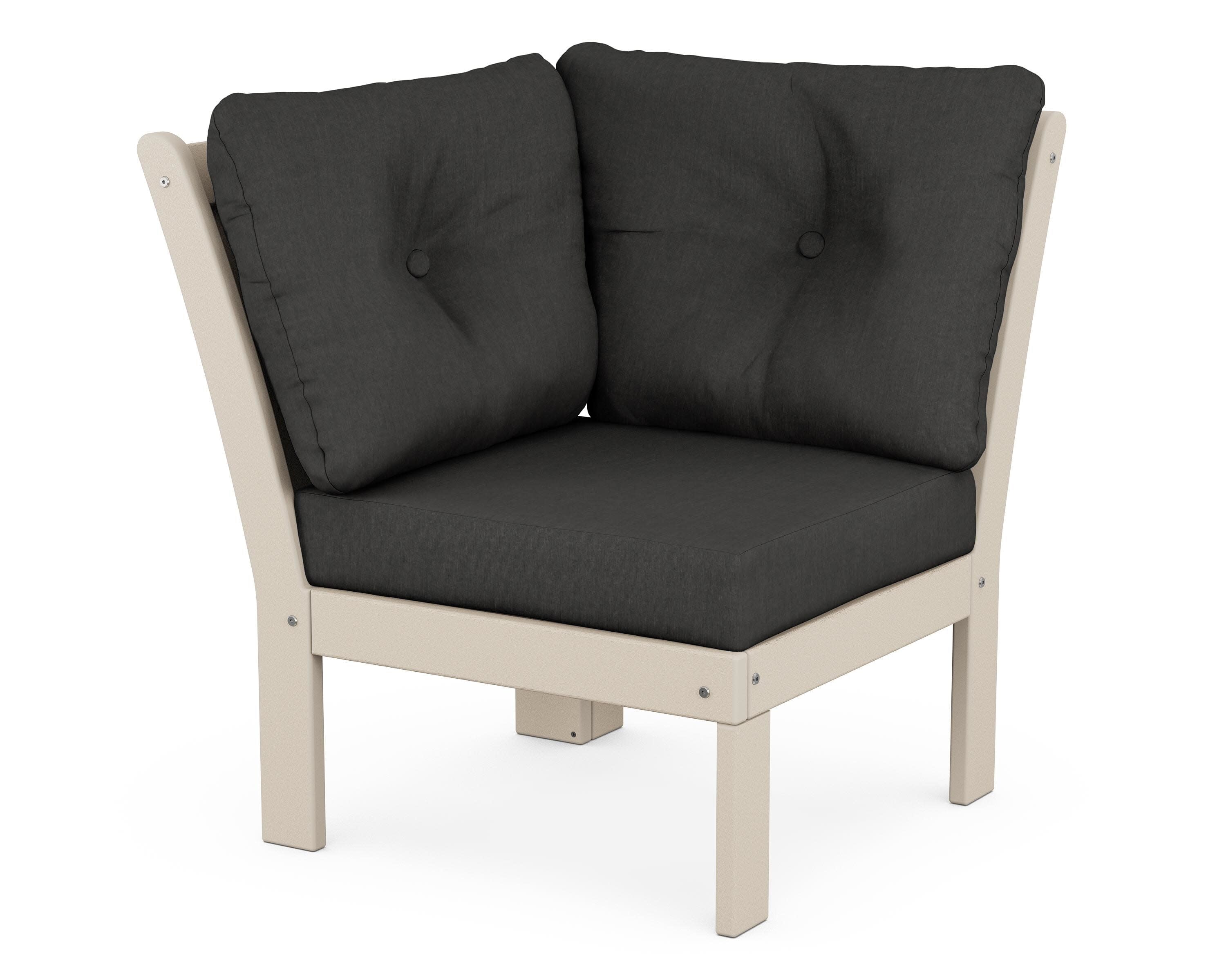 Vineyard Modular Corner Chair in Sand / Spectrum Carbon