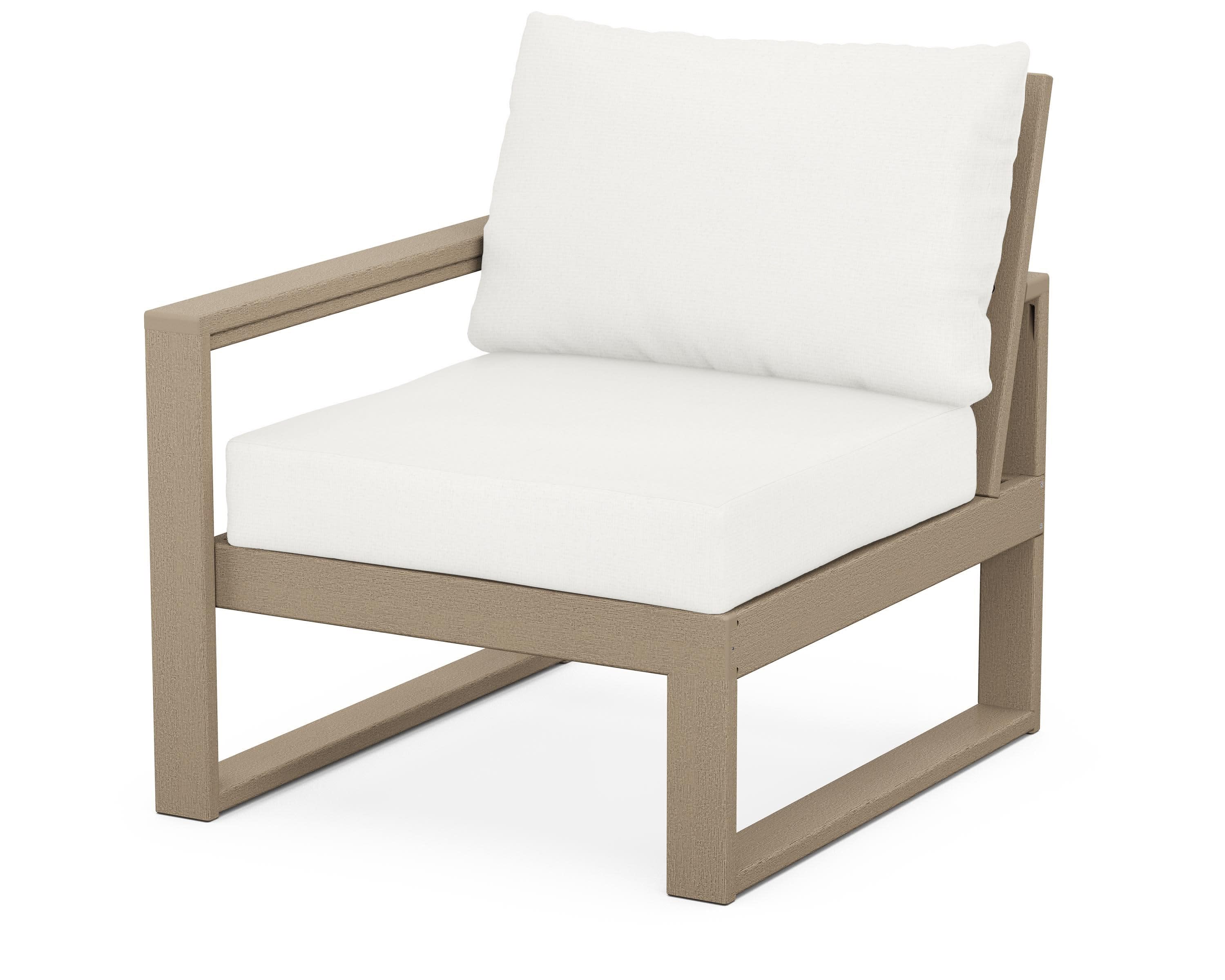EDGE Modular Left Arm Chair in Vintage Sahara / Natural Linen