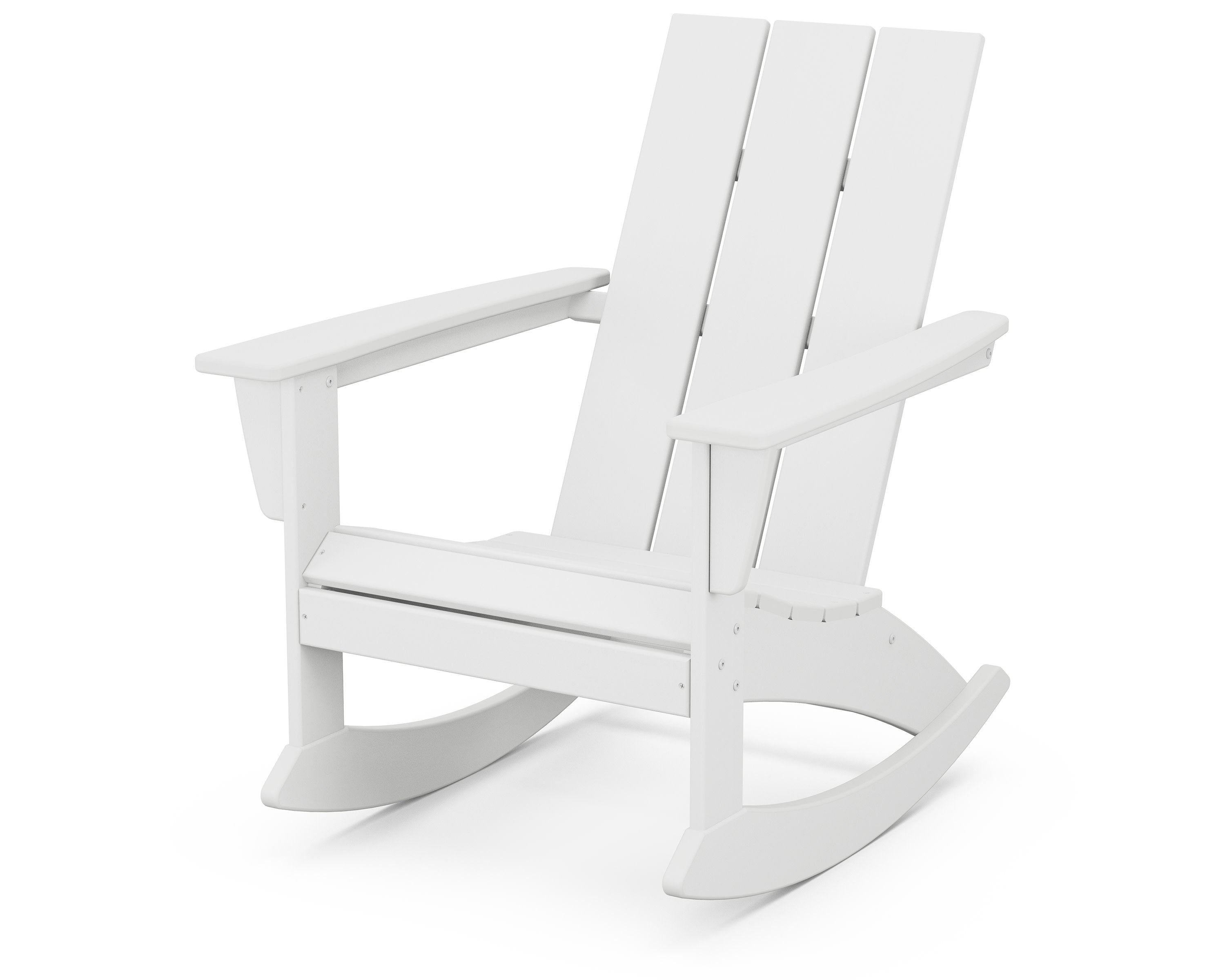 Modern Adirondack Rocking Chair in White