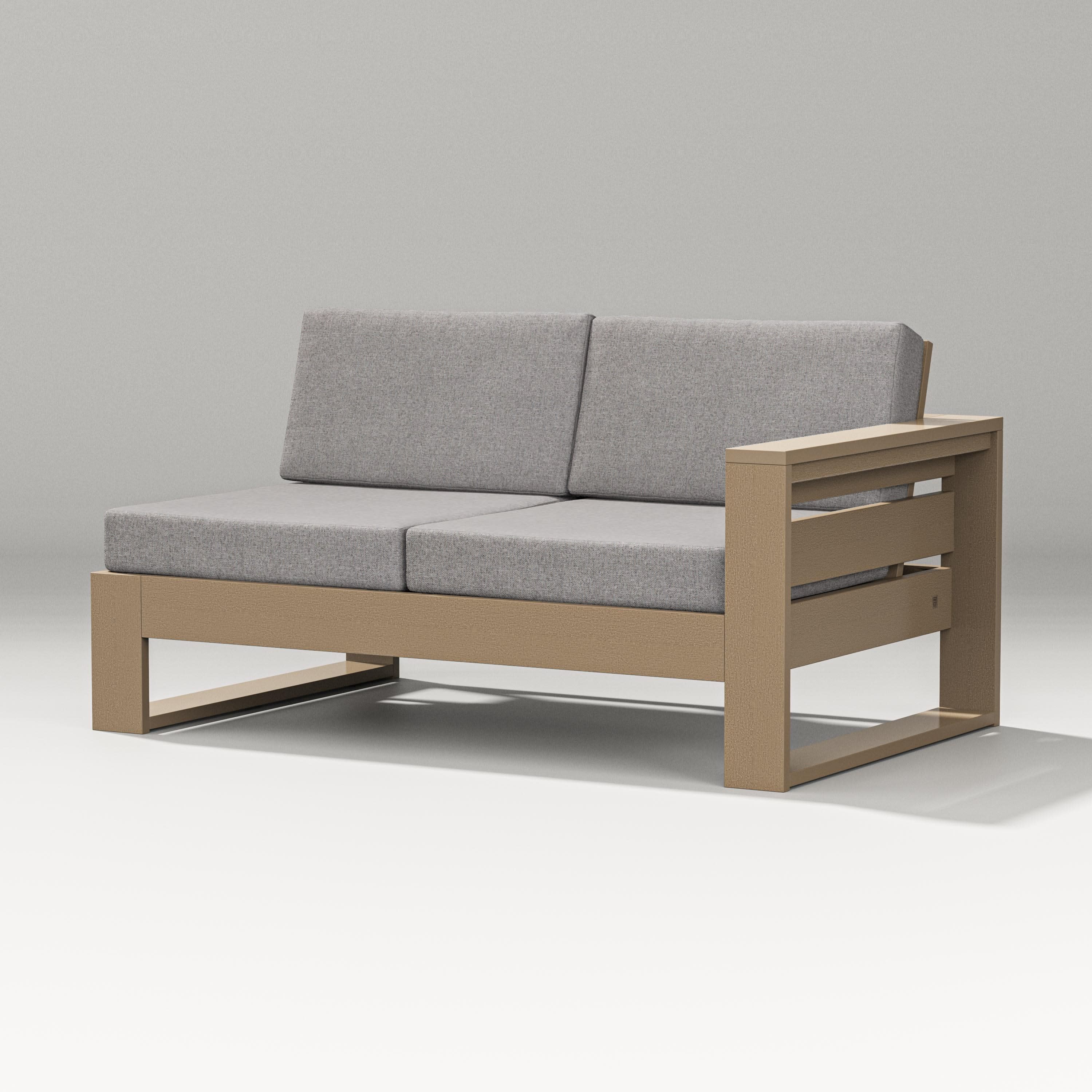 Latitude Modular Right Arm Loveseat in Vintage Sahara / Grey Mist