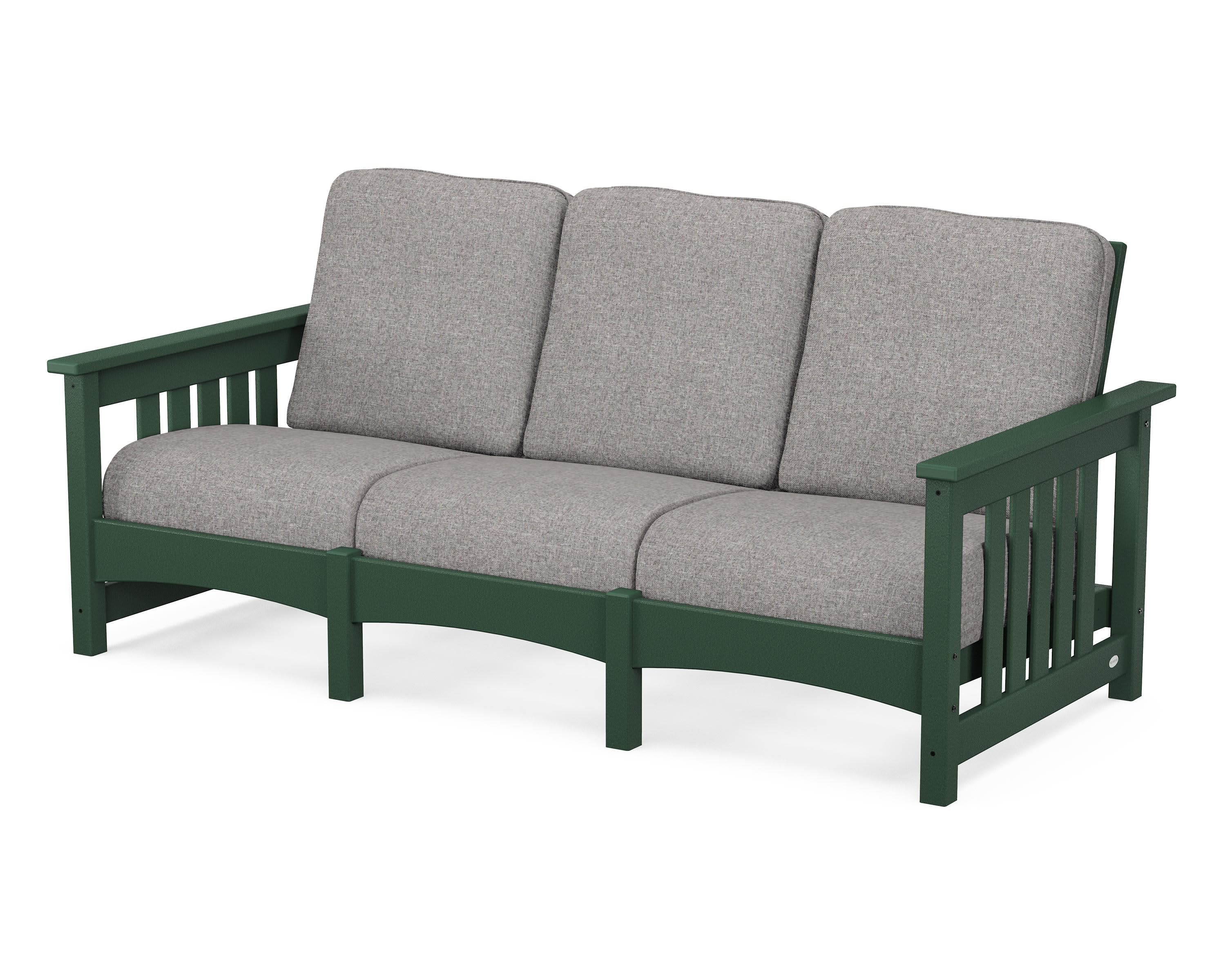 Club Mission Sofa in Green / Grey Mist