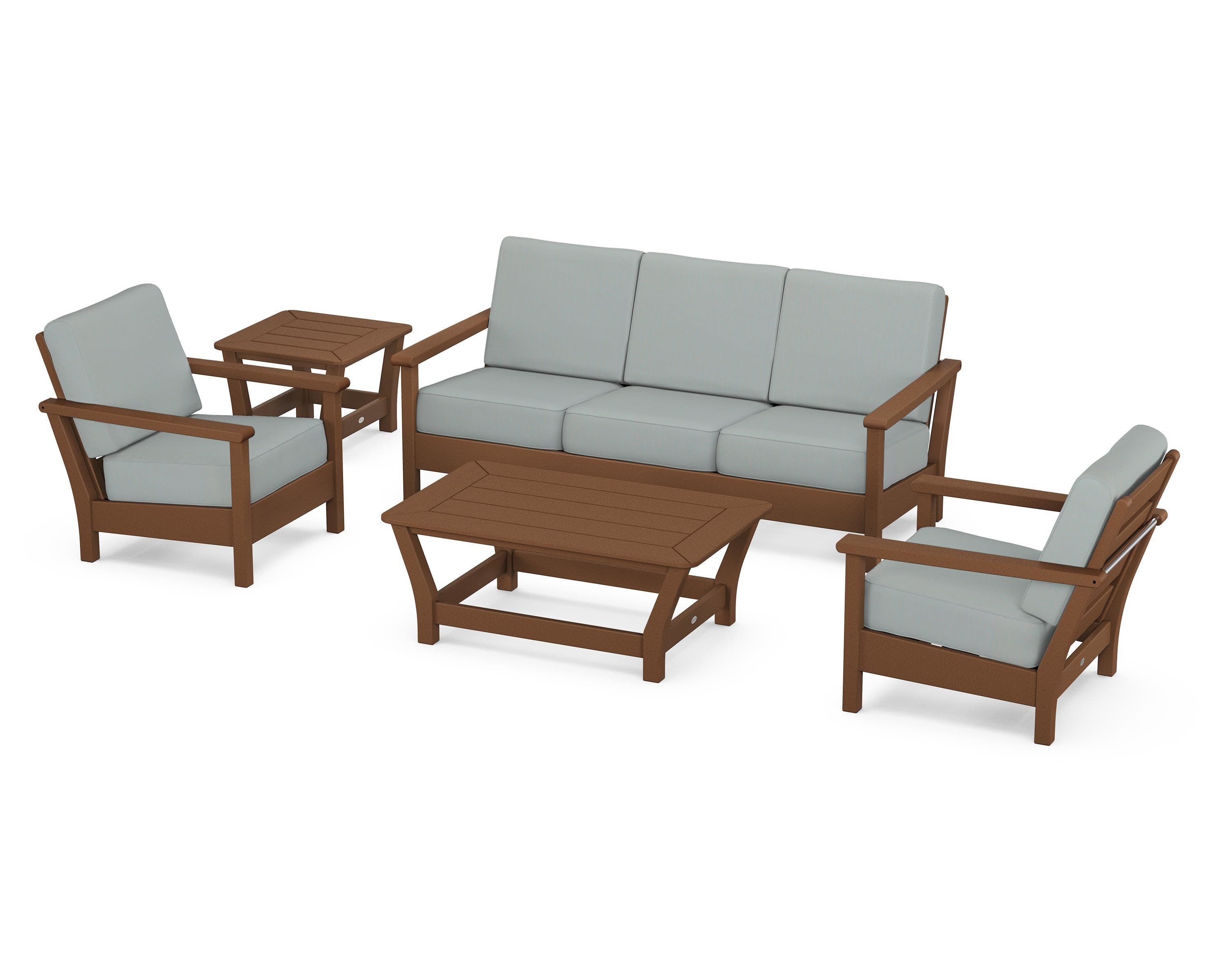 Harbour 5-Piece Deep Seating Set in Teak / Spa