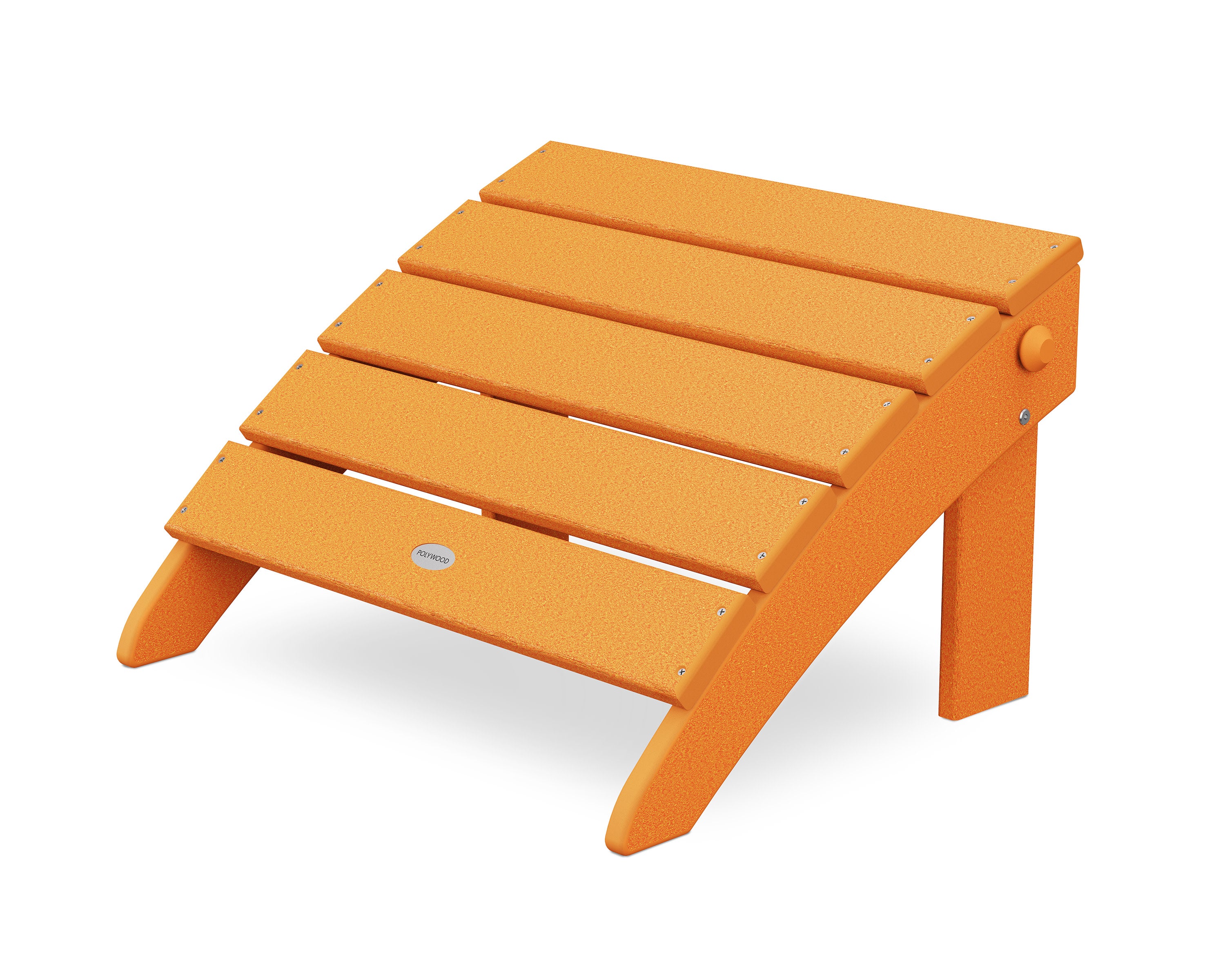 Classic Oversized Adirondack Folding Ottoman in Tangerine
