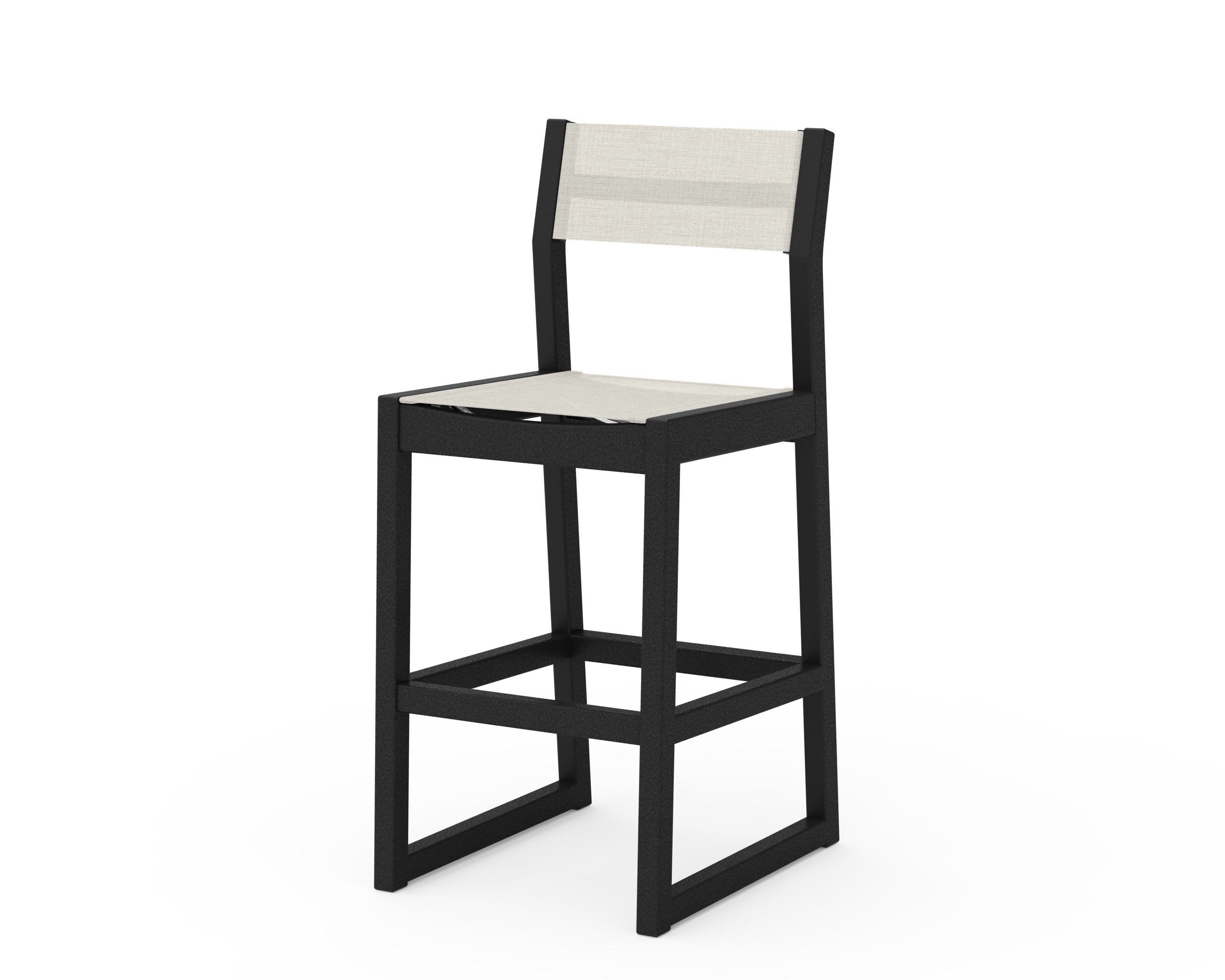 EDGE Sling Bar Side Chair in Black / Parchment Sling