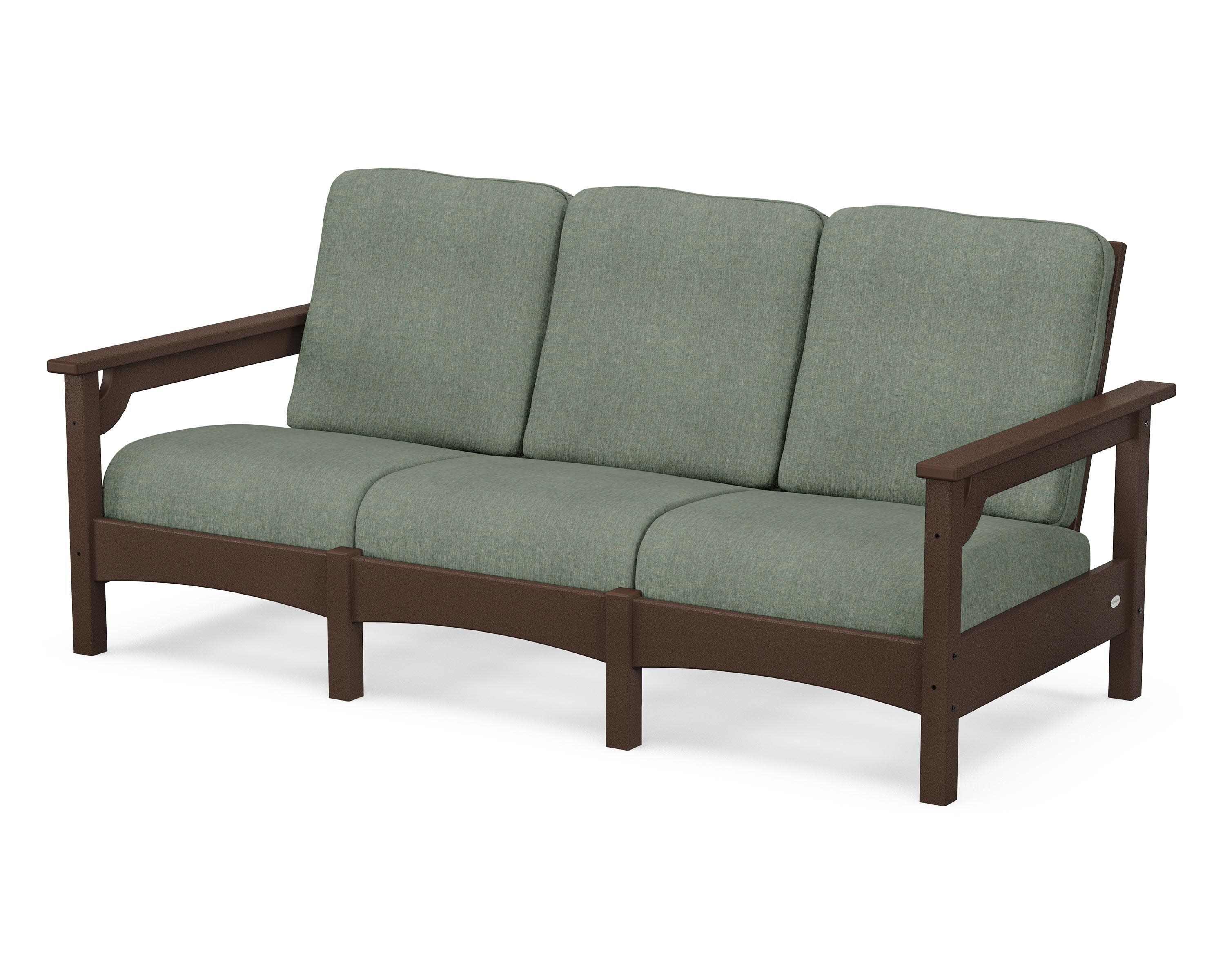 Club Sofa in Mahogany / Cast Sage