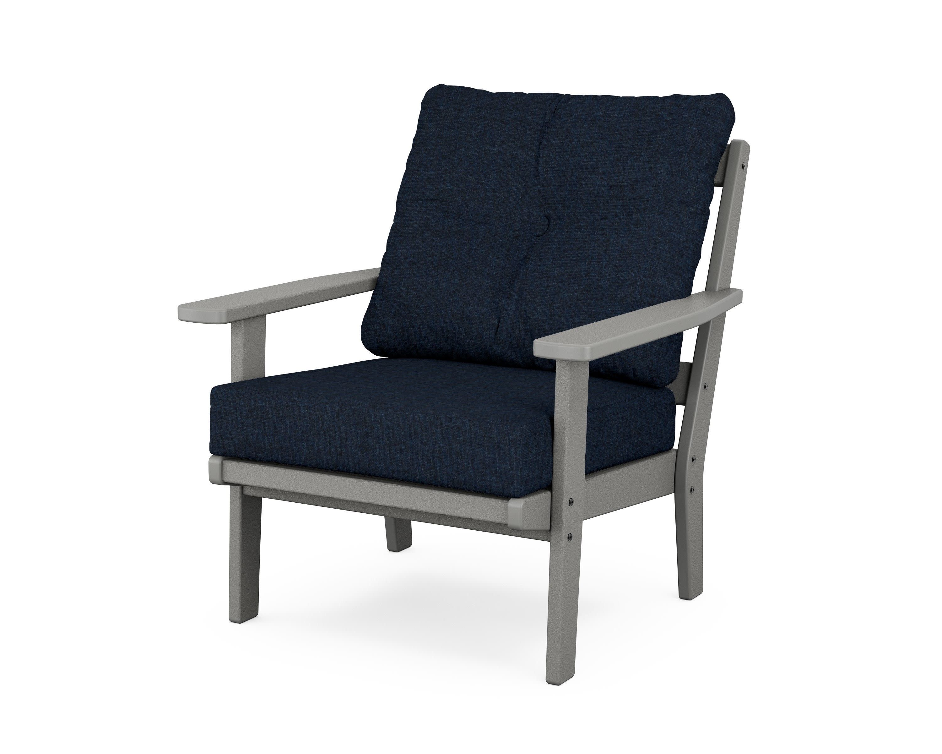 Oxford Deep Seating Chair in Slate Grey / Marine Indigo
