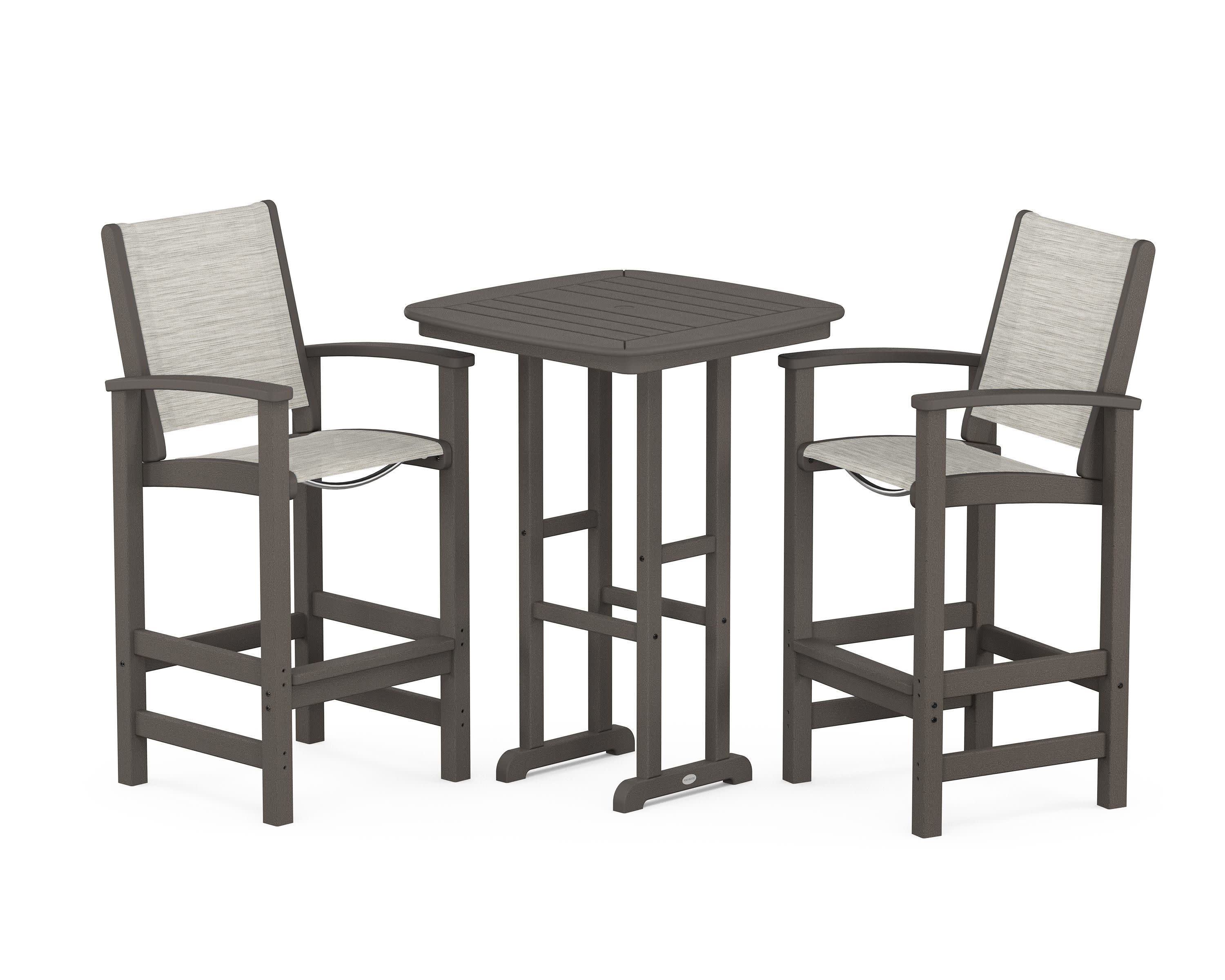 Coastal 3-Piece Bar Set in Vintage Coffee / Birch Sling