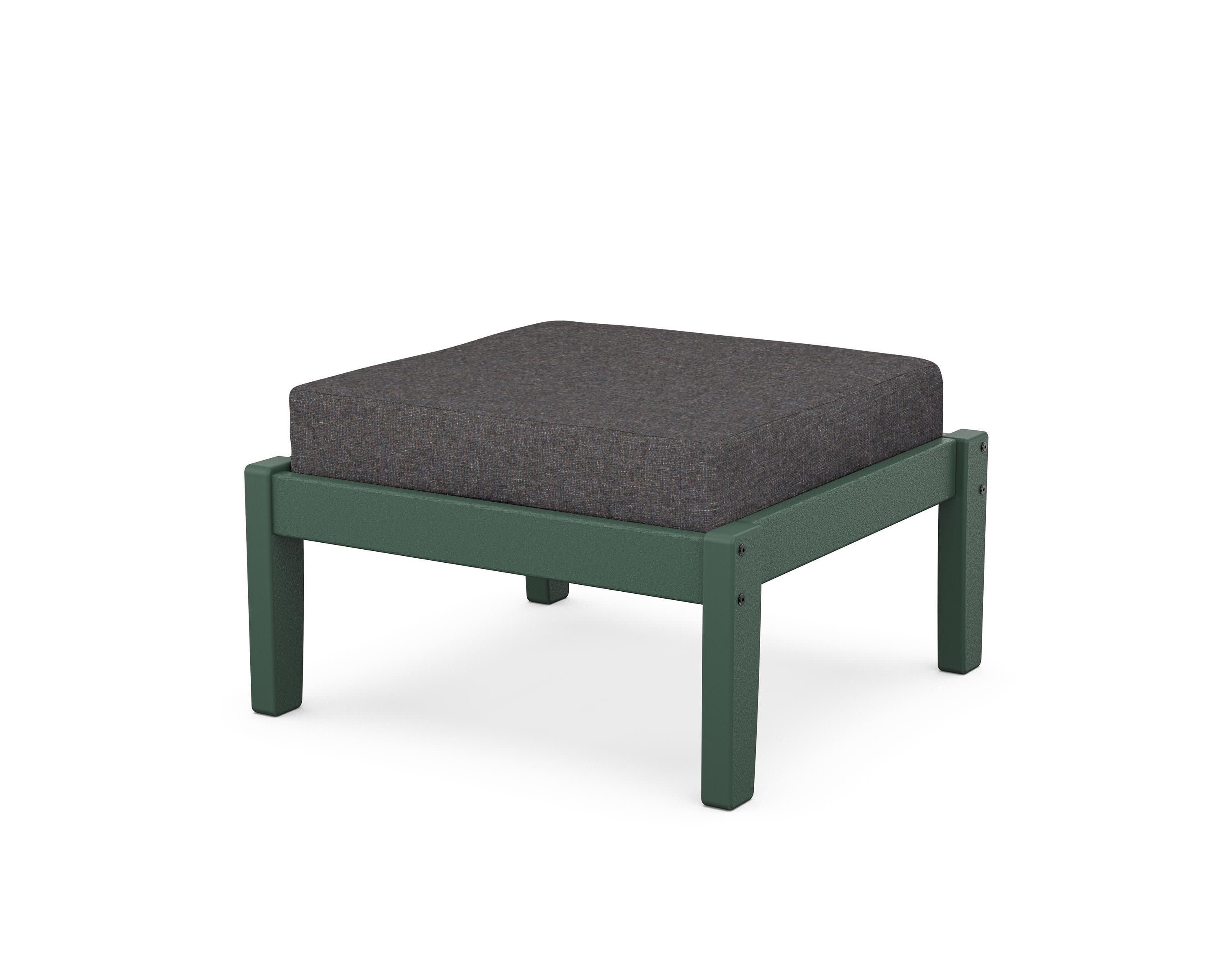 Deep Seating Ottoman in Green / Ash Charcoal