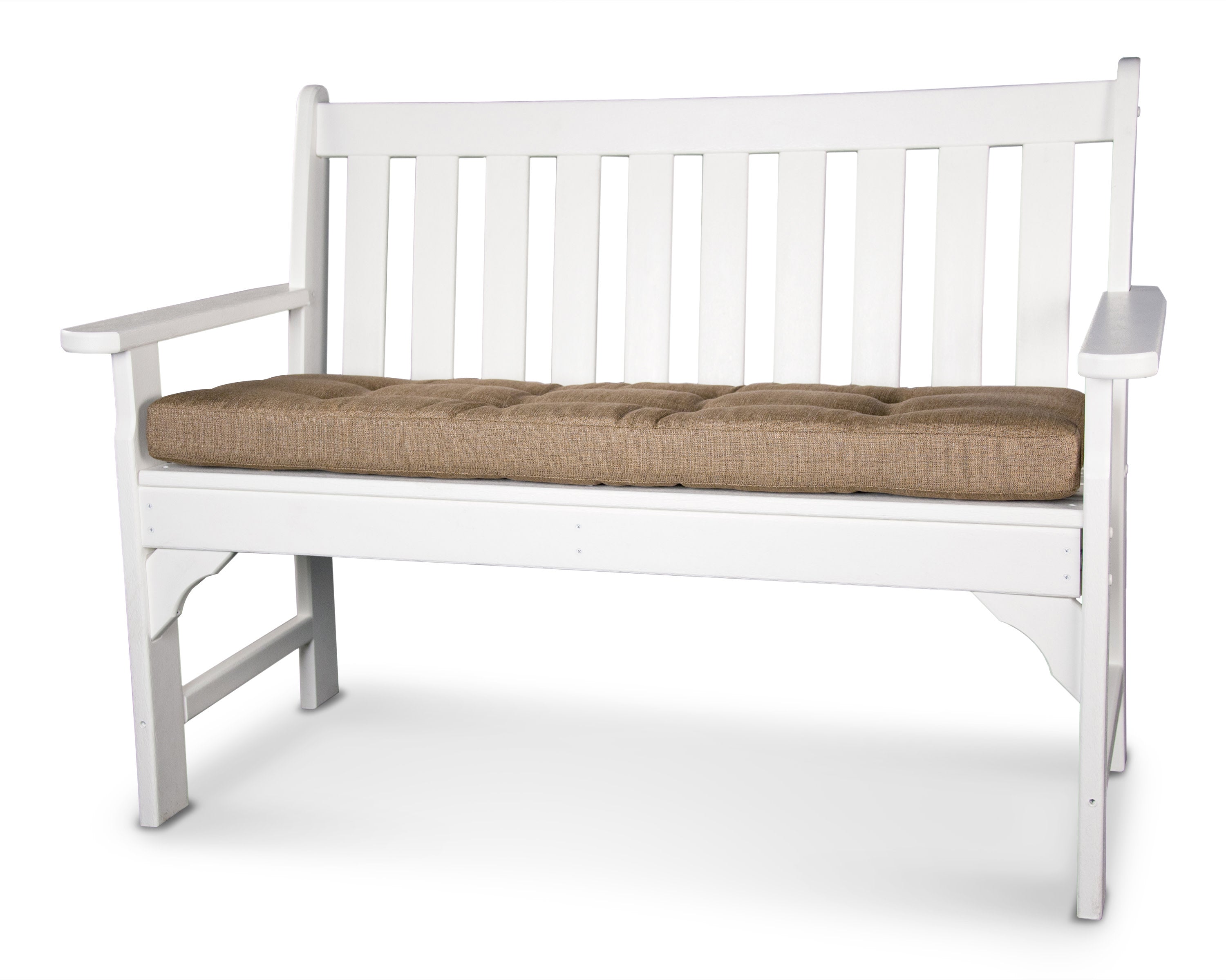 Ateeva Luxe 56" x 18" Outdoor Bench and Swing Cushion by POLYWOOD in Sesame
