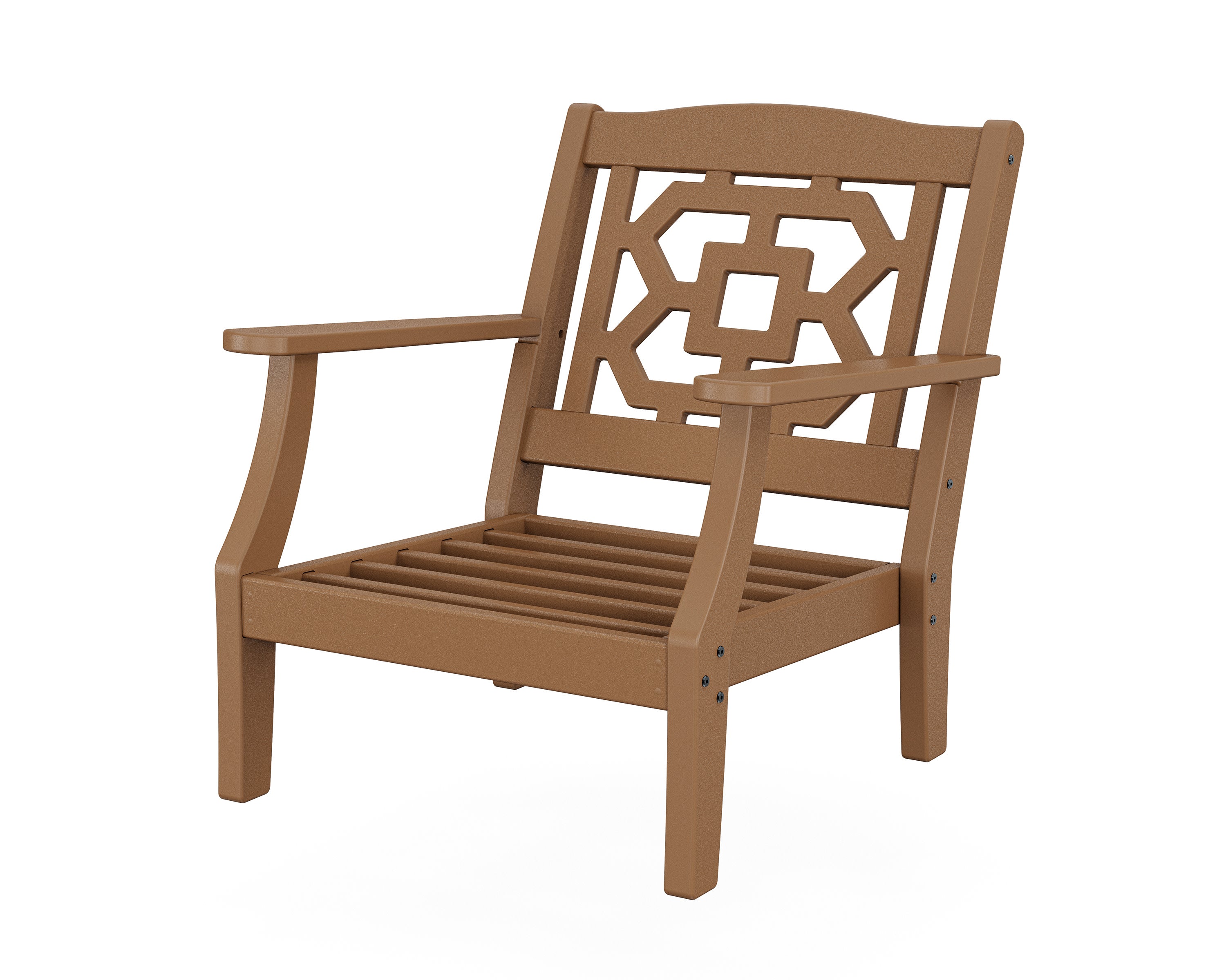 Chinoiserie Deep Seating Chair Frame in Teak