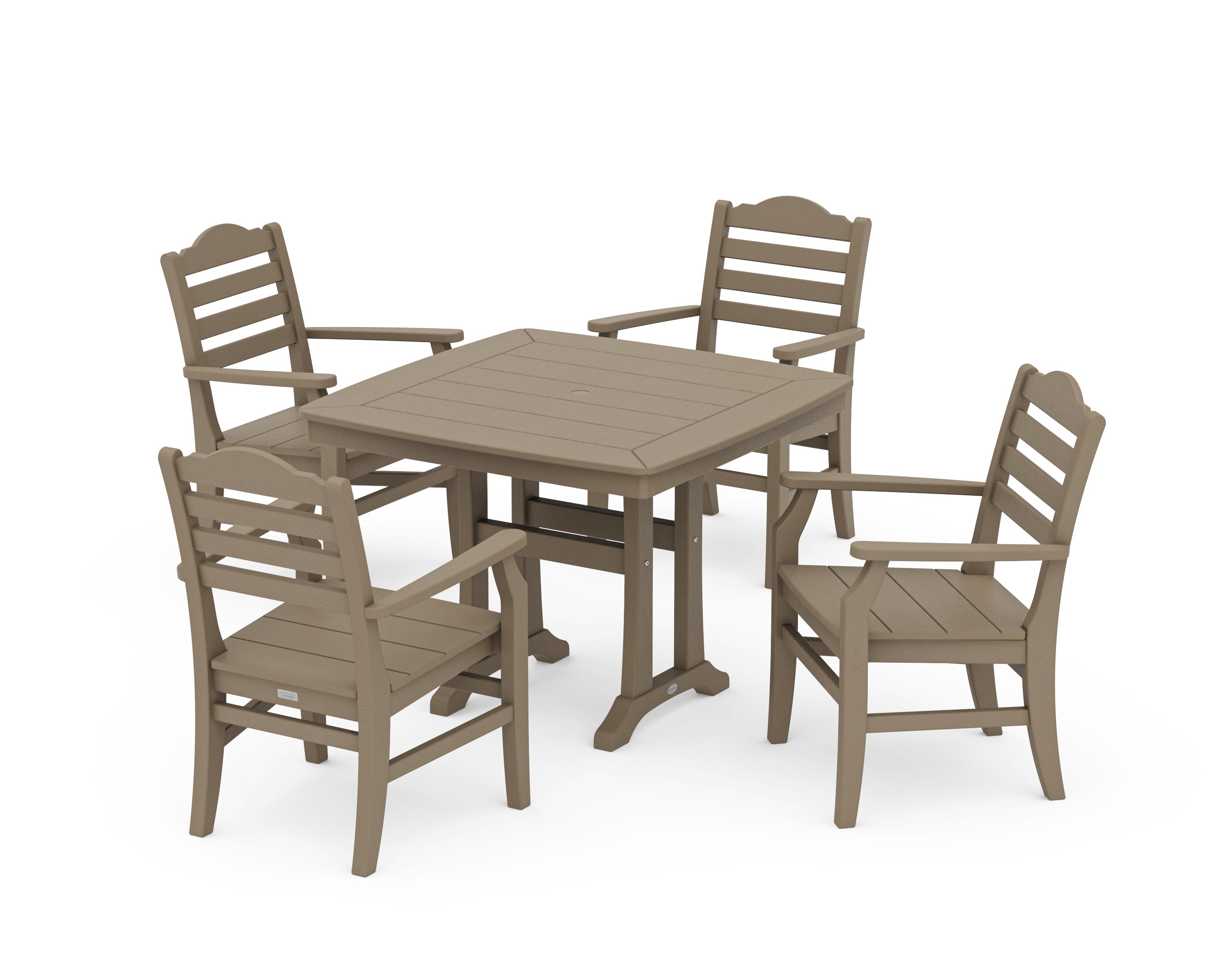 Savannah 5-Piece Dining Set with Trestle Legs in Vintage Sahara