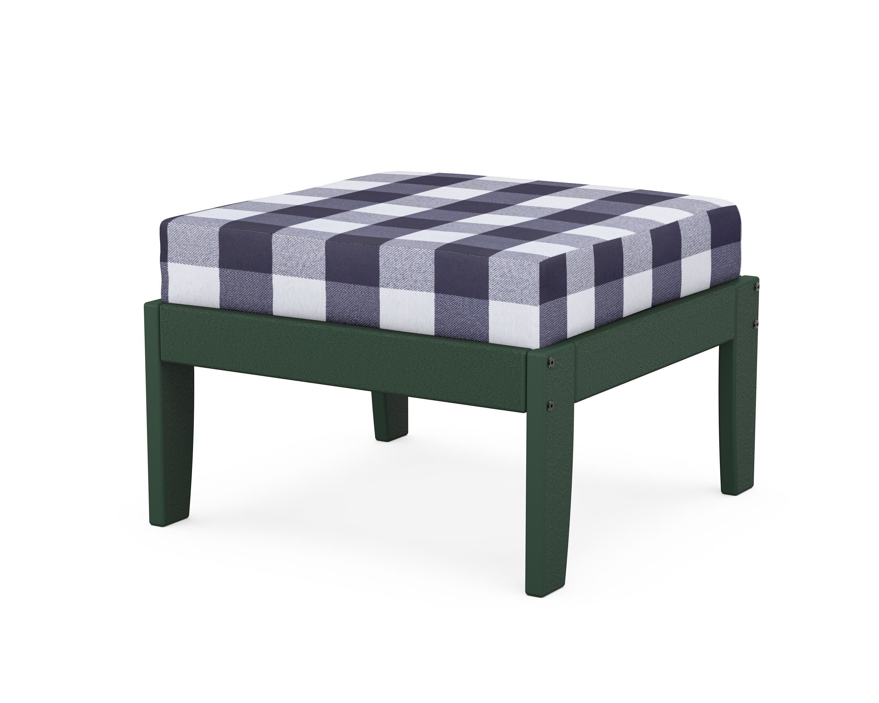 Modular Ottoman - Classic in Green / Buffalo Plaid Navy