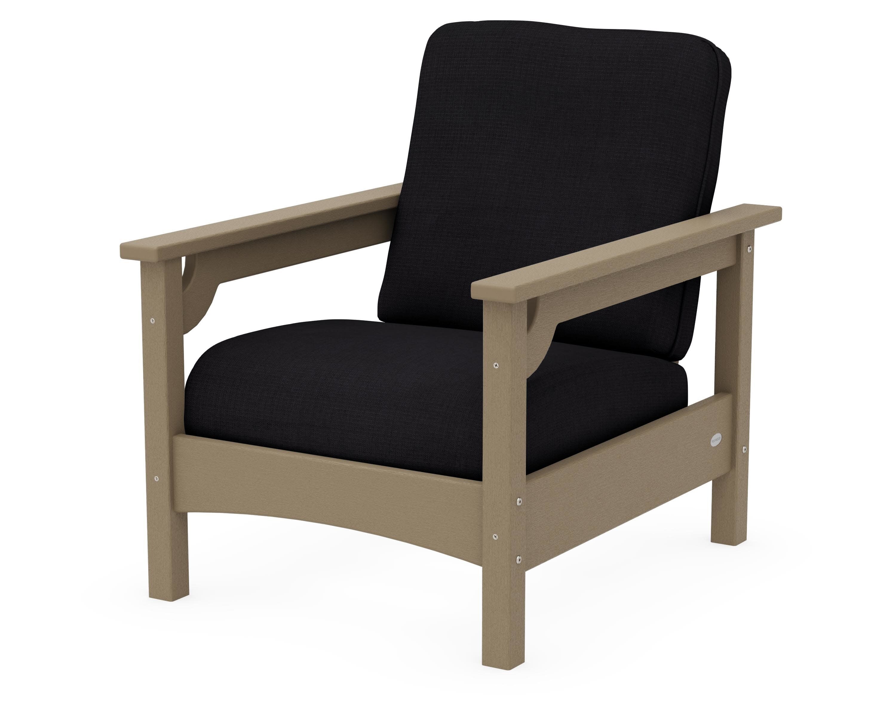 Club Chair in Vintage Sahara / Midnight Linen