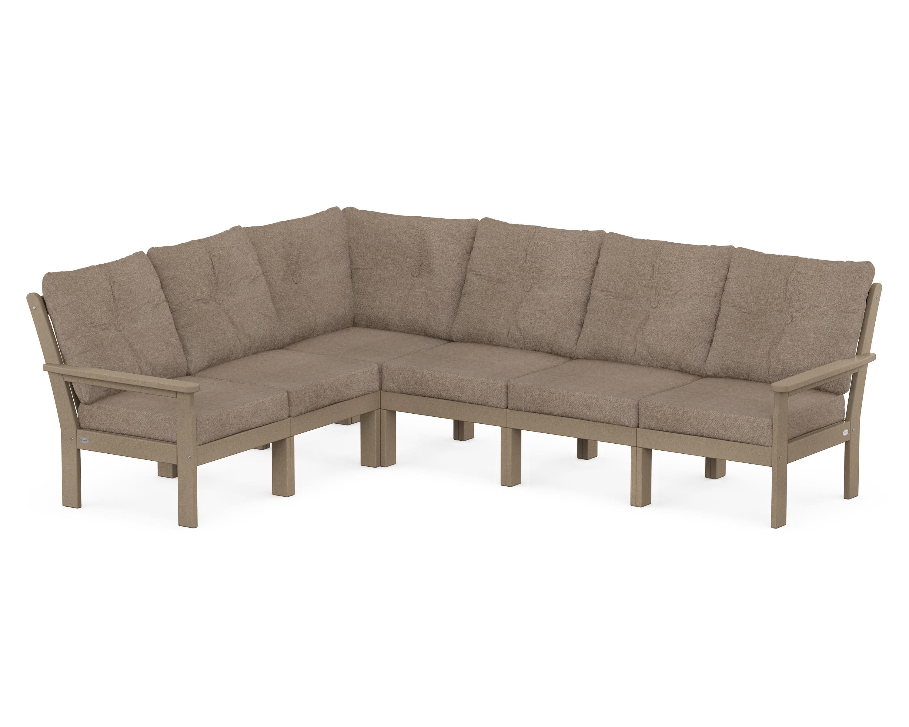 Vineyard 6-Piece Sectional in Vintage Sahara / Spiced Burlap