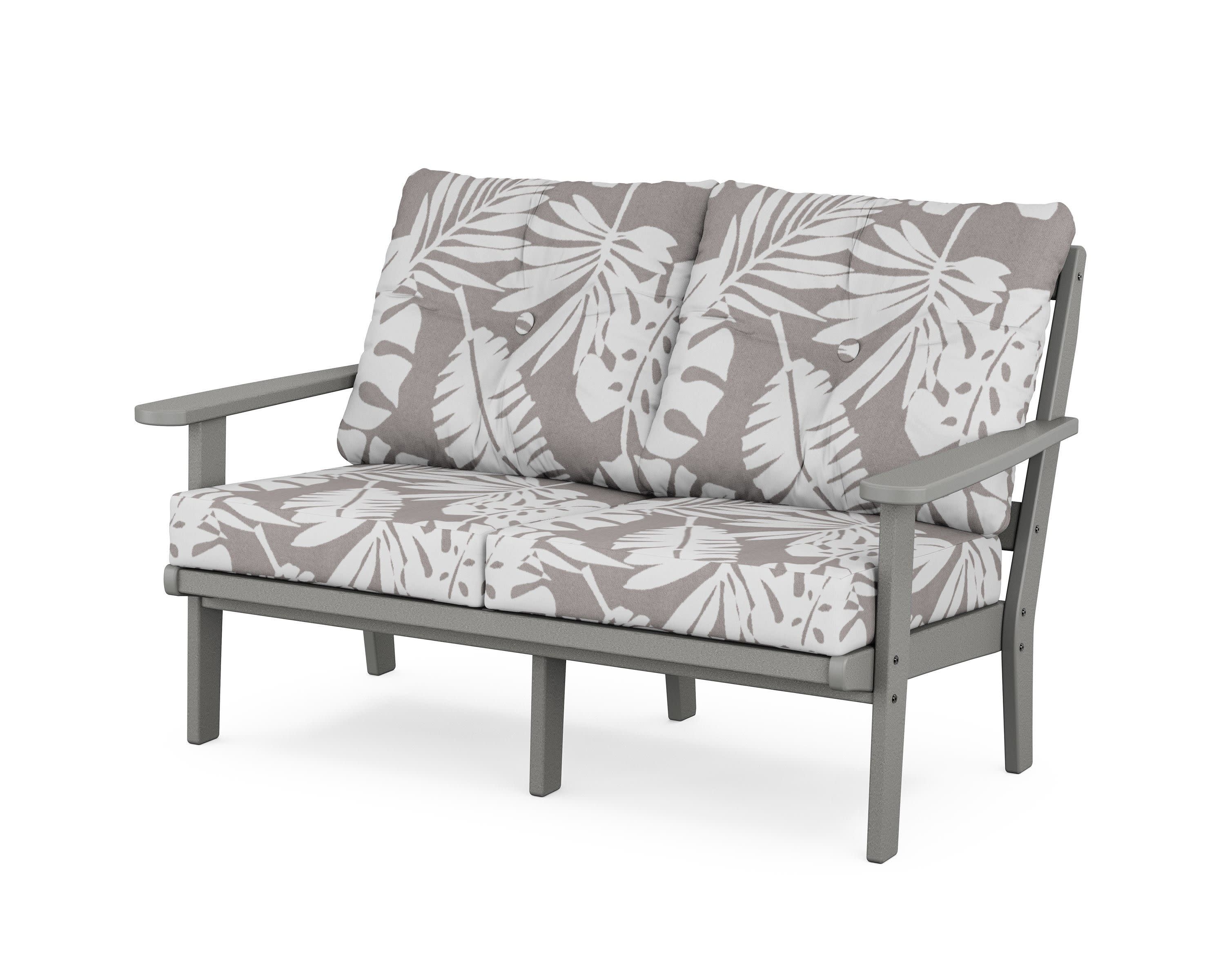 Mission Deep SeatingLoveseat in Slate Grey / Leaf Grey Mist