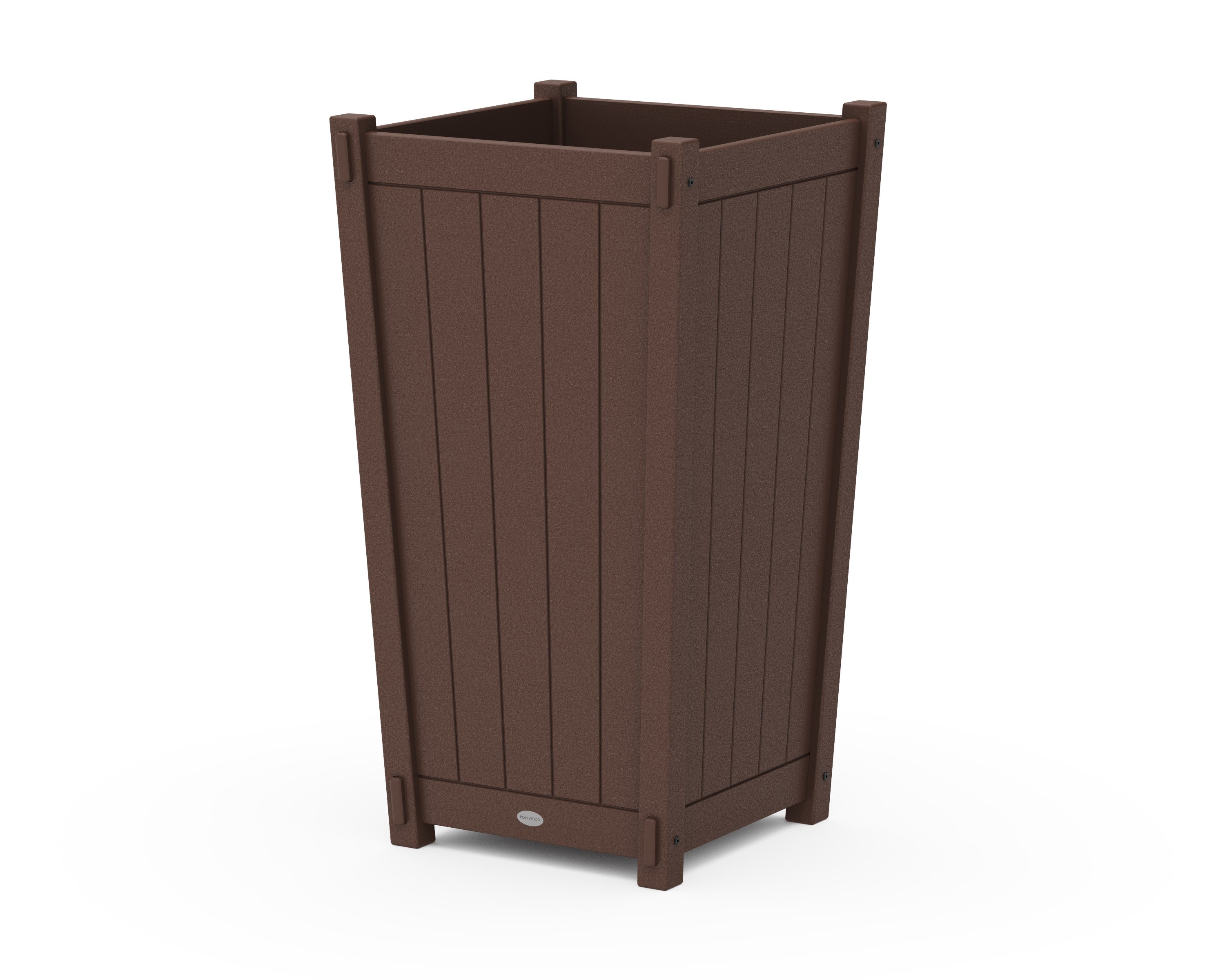 Vineyard Large Tapered Square Tall Planter Box in Mahogany
