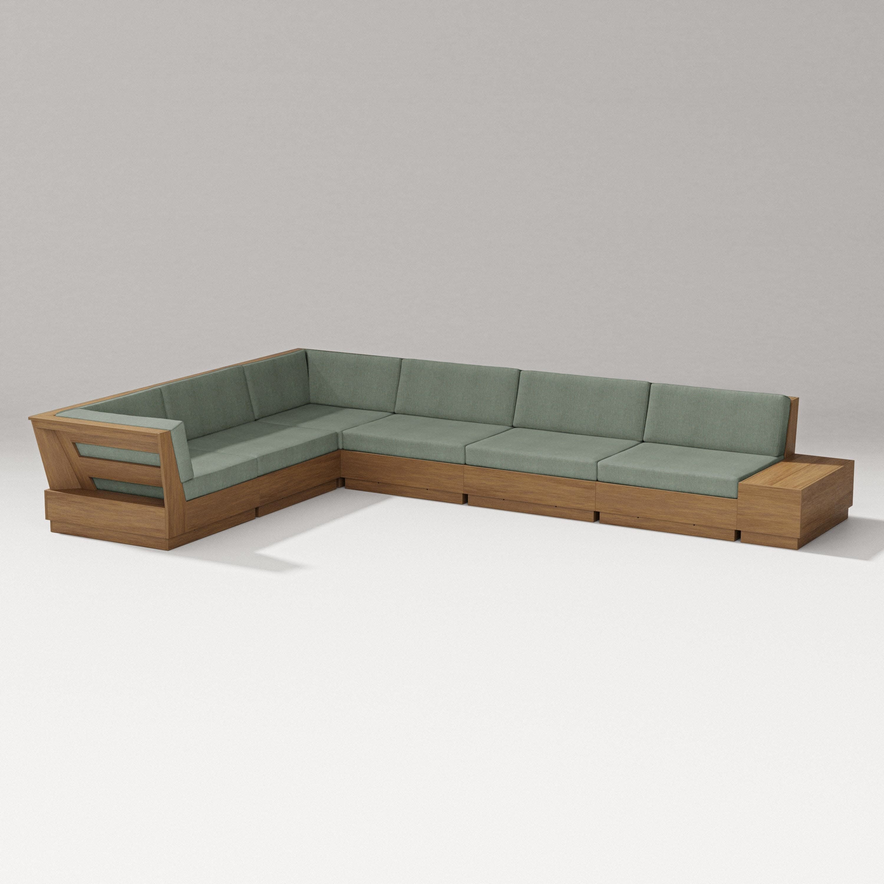 Elevate 7-Piece Corner Sectional in Natural / Cast Sage