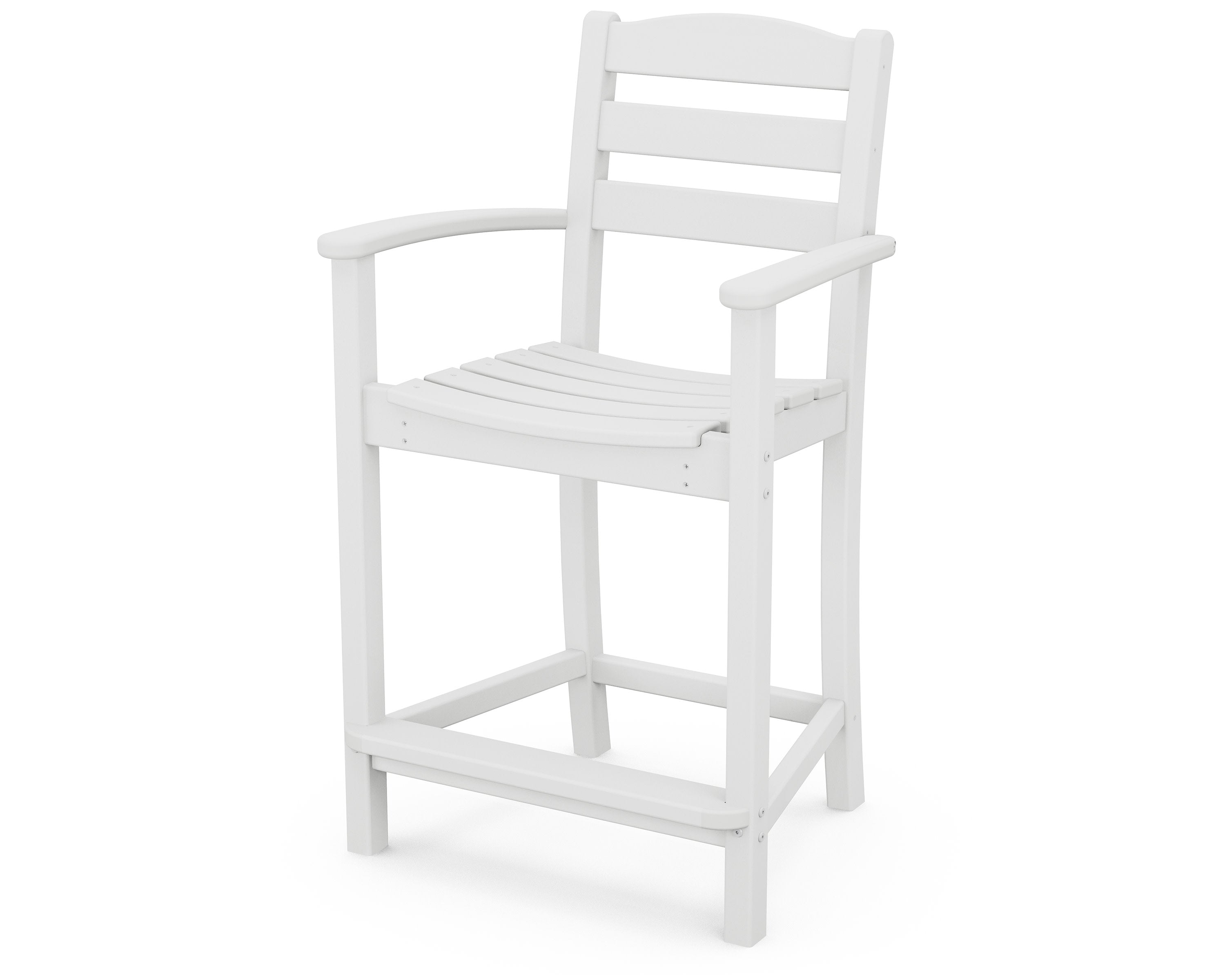 La Casa Caf Counter Arm Chair in White
