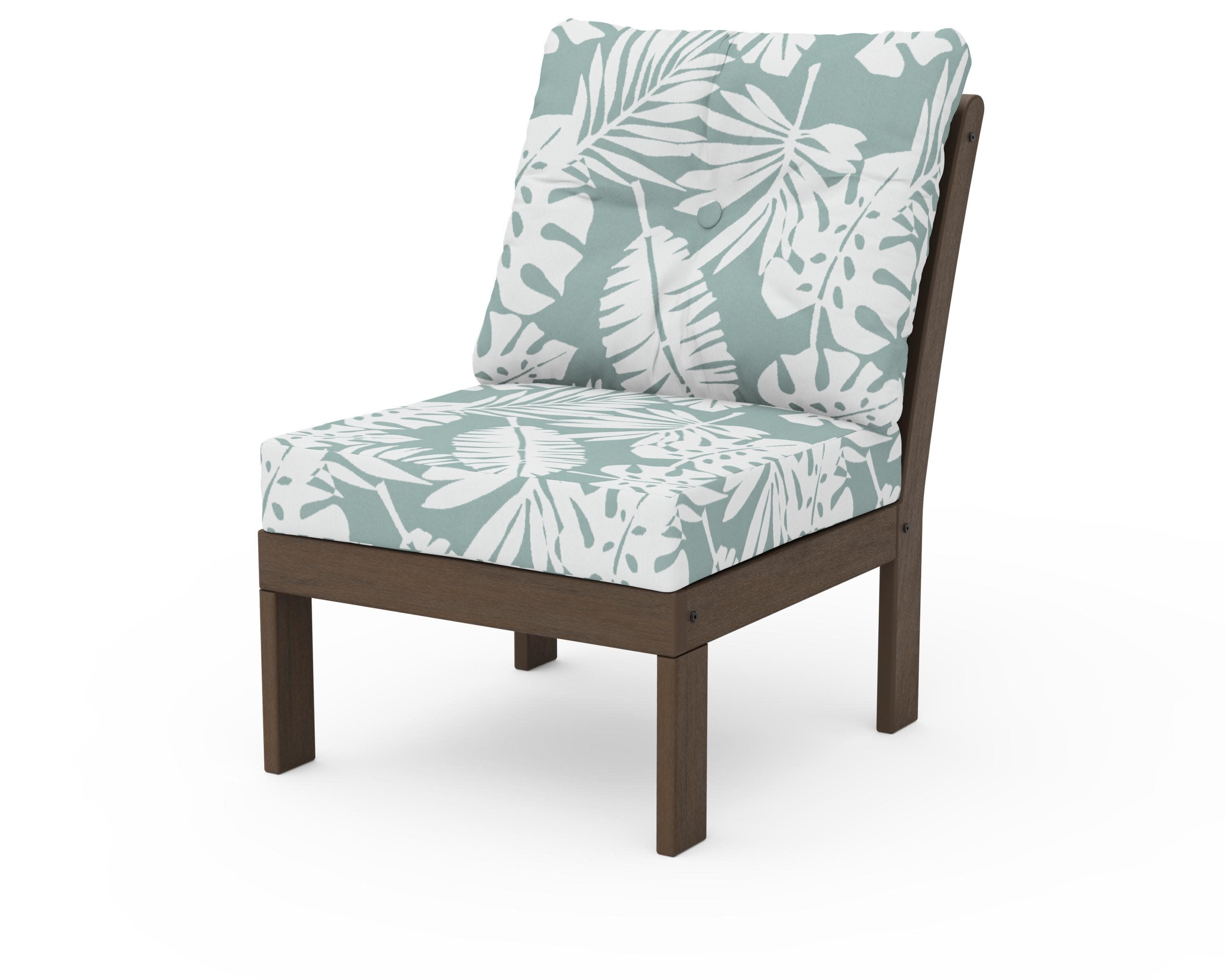 Vineyard Modular Armless Chair in Kona / Leaf Glacier Spa