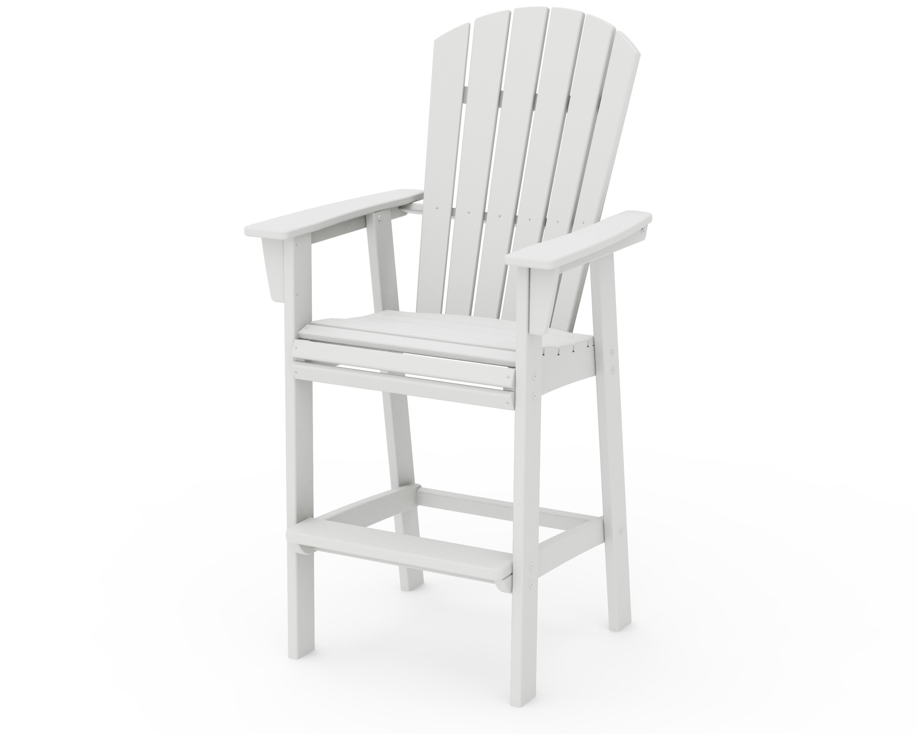 Nautical Curveback Adirondack Bar Chair in Vintage White