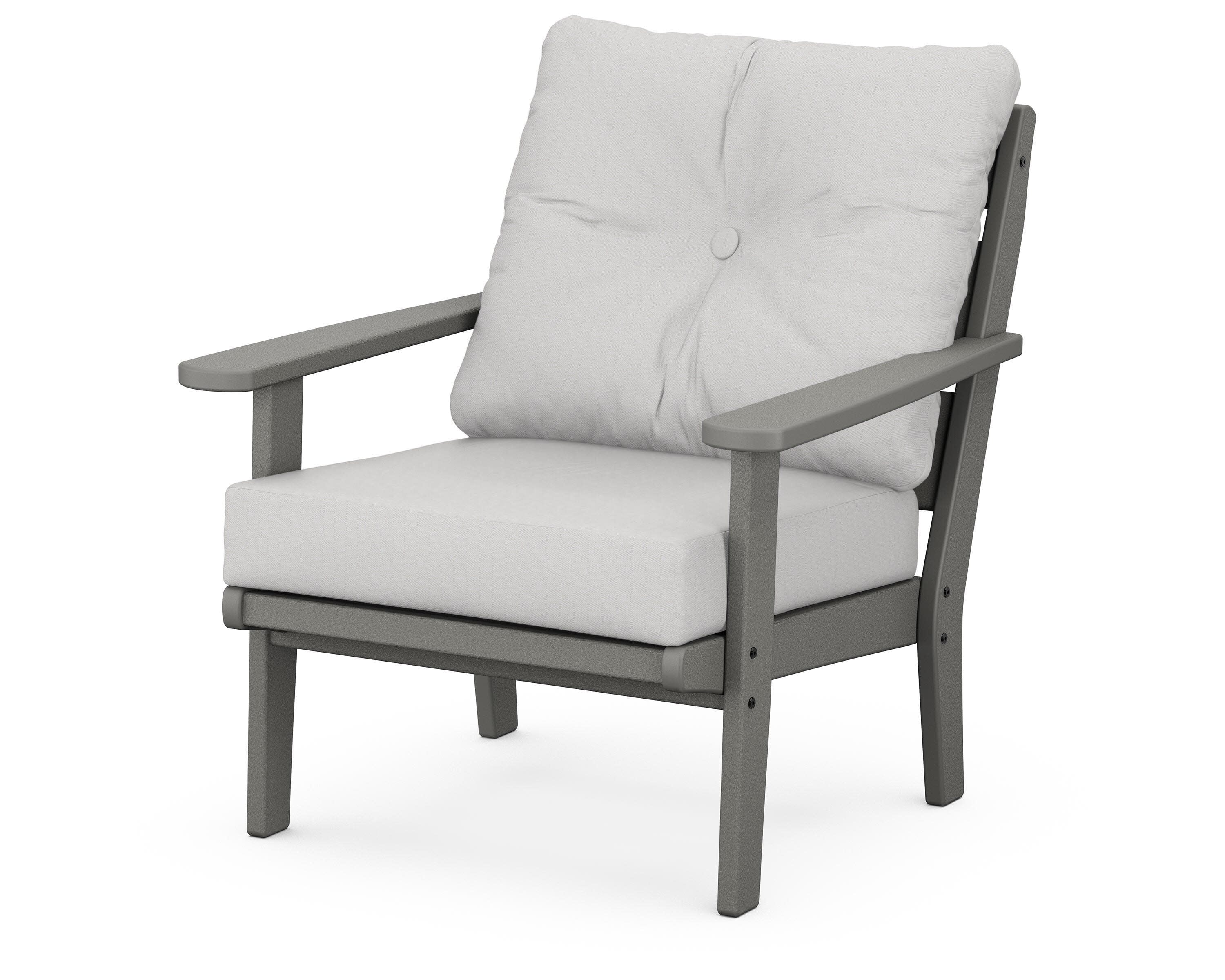 Lakeside Deep Seating Chair in Slate Grey / Diamond in the Rough