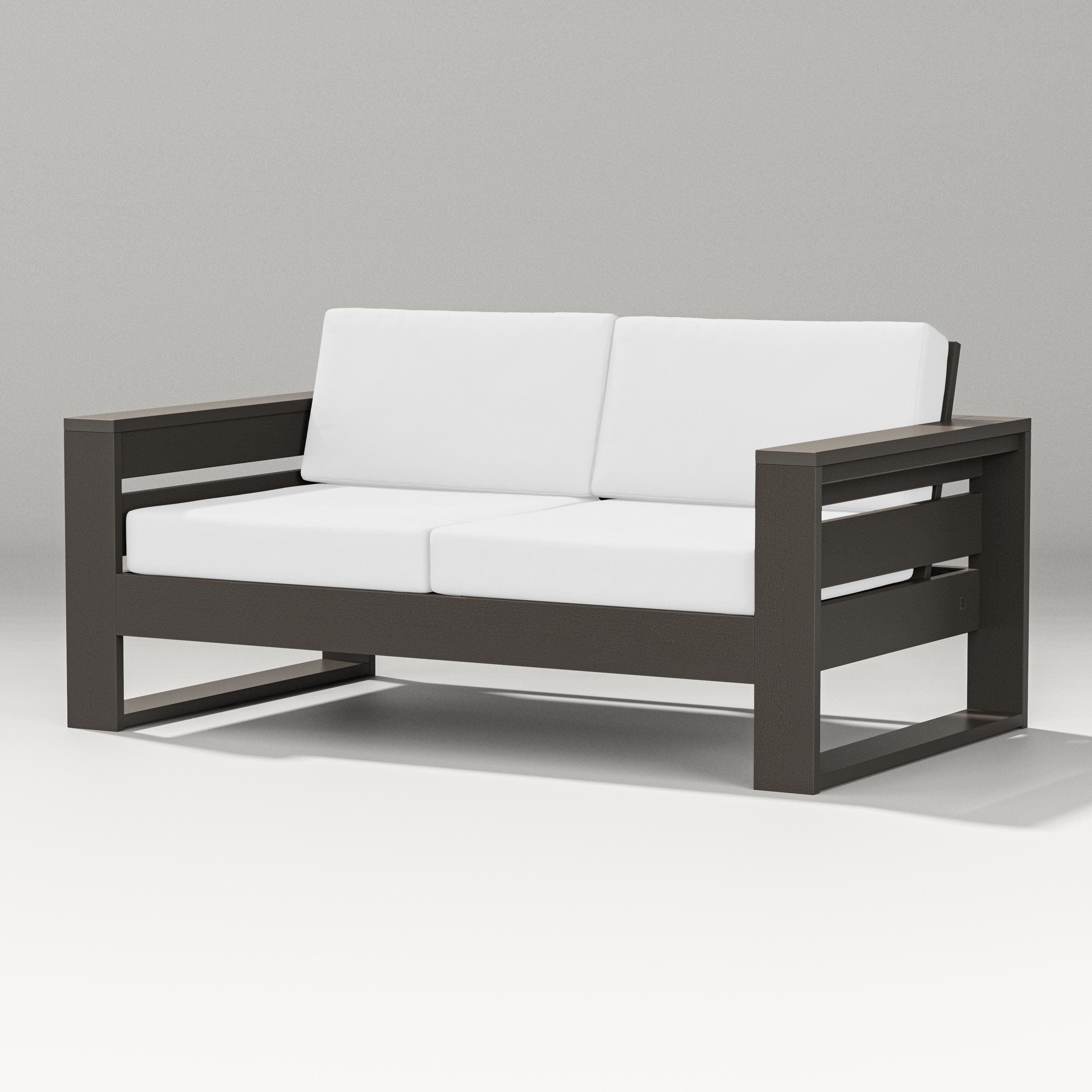 Latitude Loveseat in Vintage Coffee / Natural