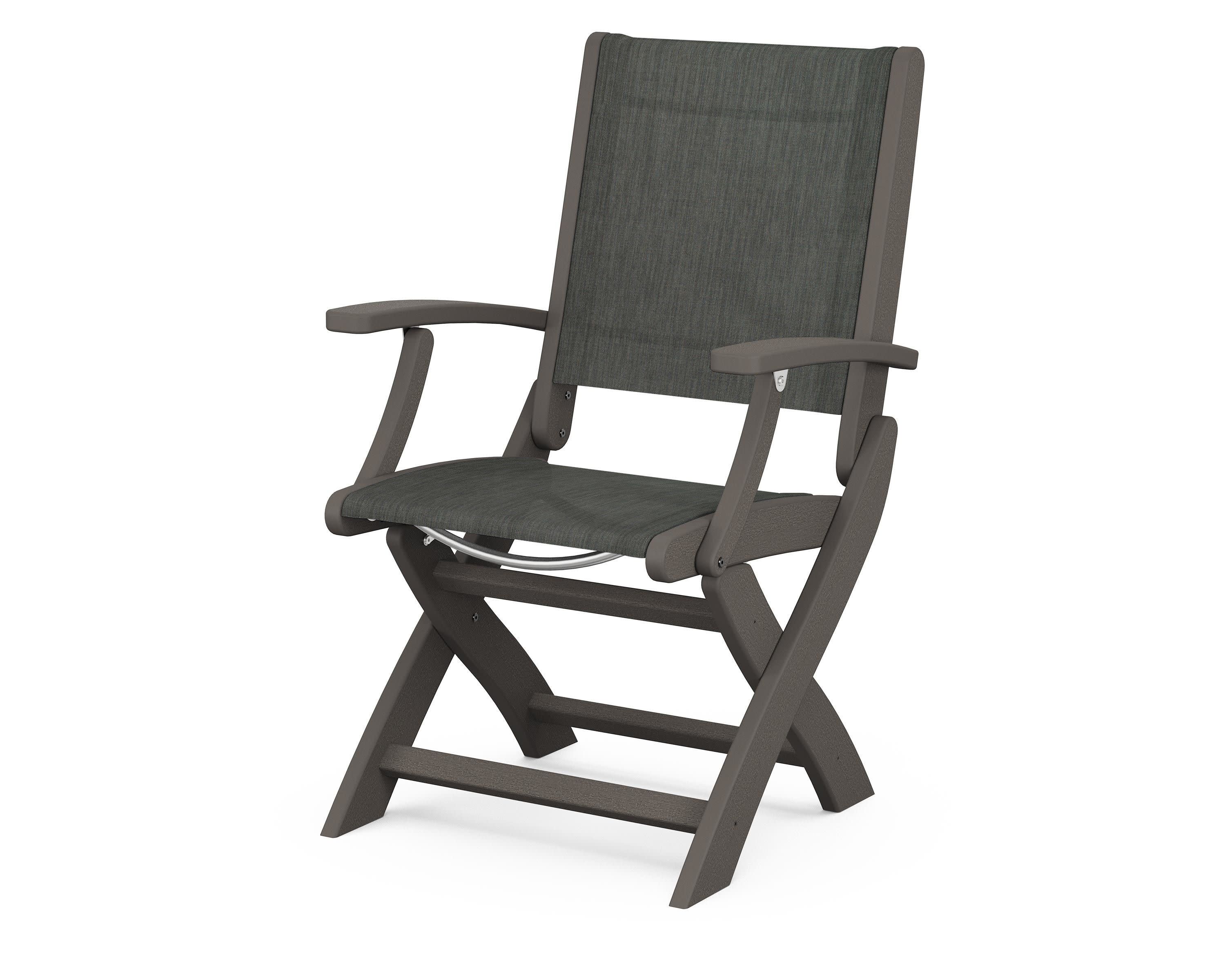 Coastal Folding Chair in Vintage Coffee / Ember Sling