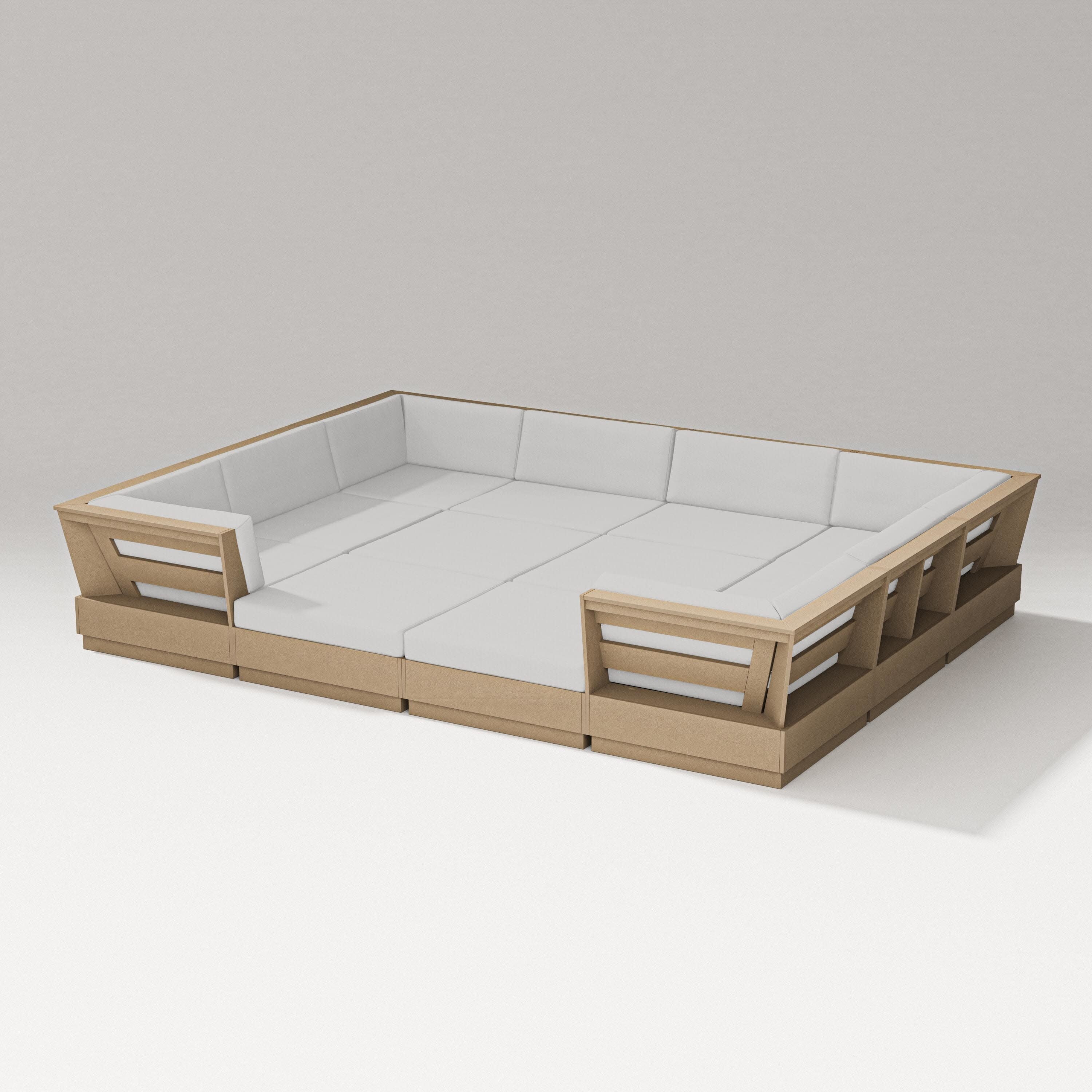 Elevate 12-Piece Pit Sectional in Vintage Sahara / Diamond in the Rough