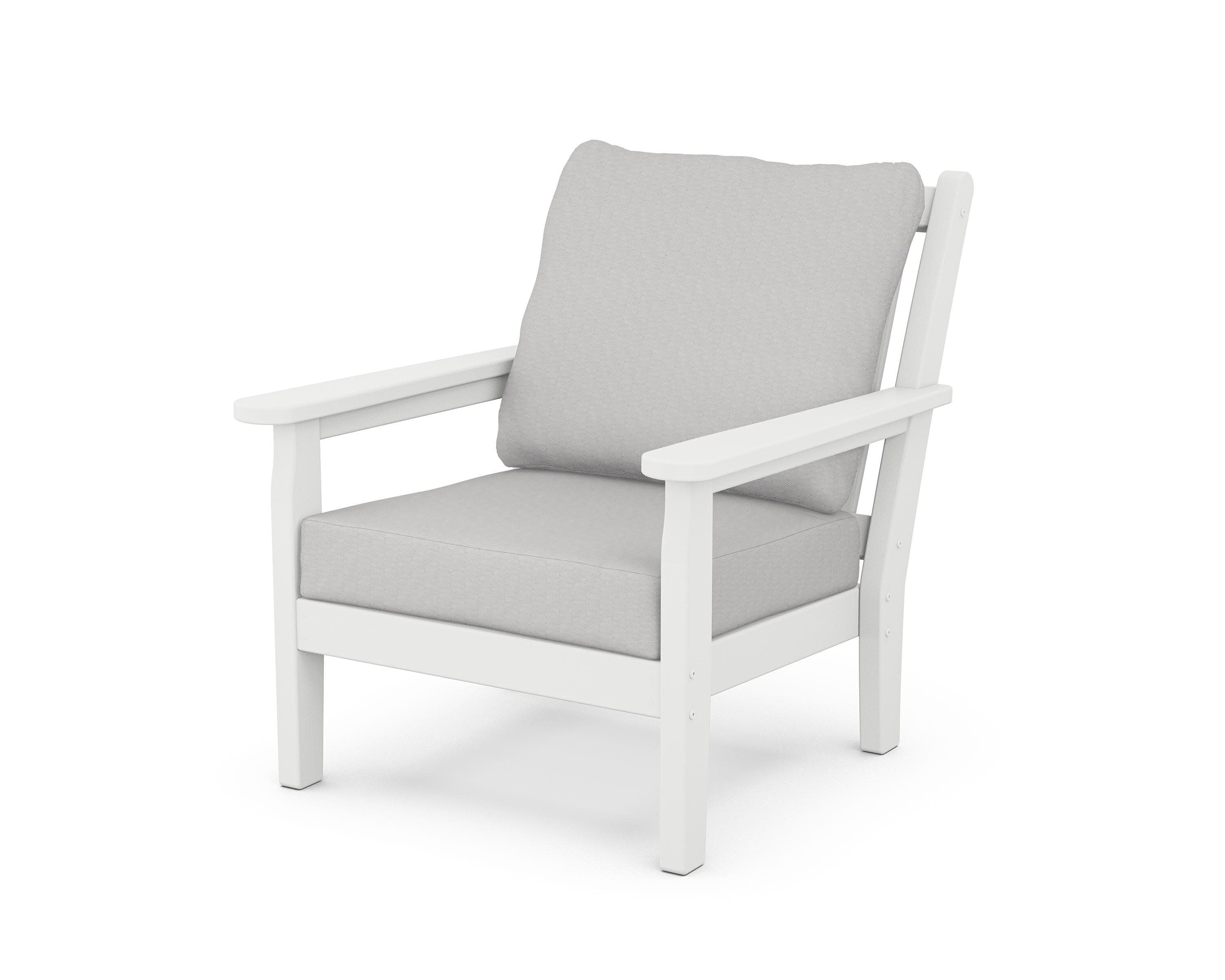 Chippendale Deep Seating Chair in White / Diamond in the Rough