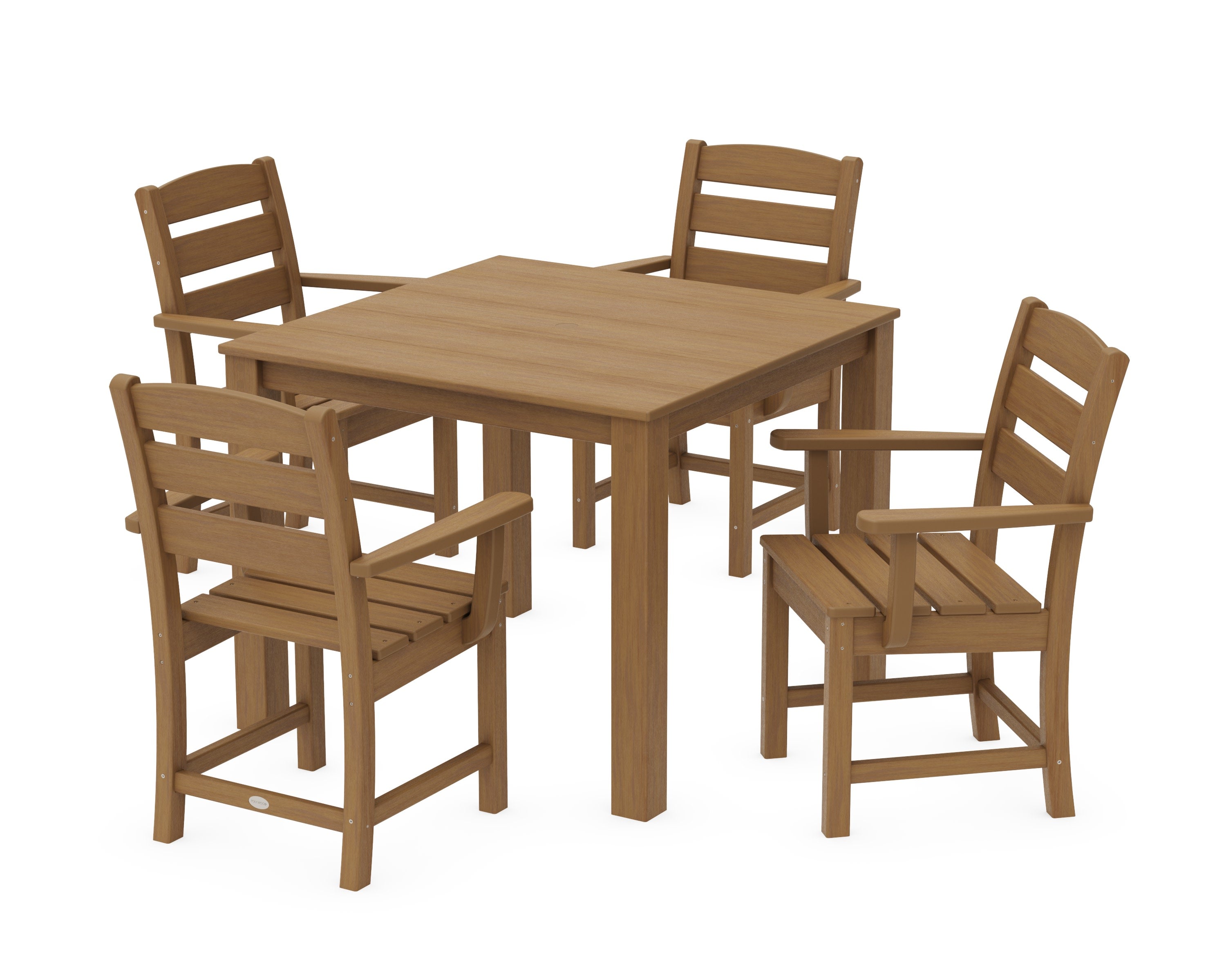Lakeside 5-Piece Parsons Dining Set in Natural