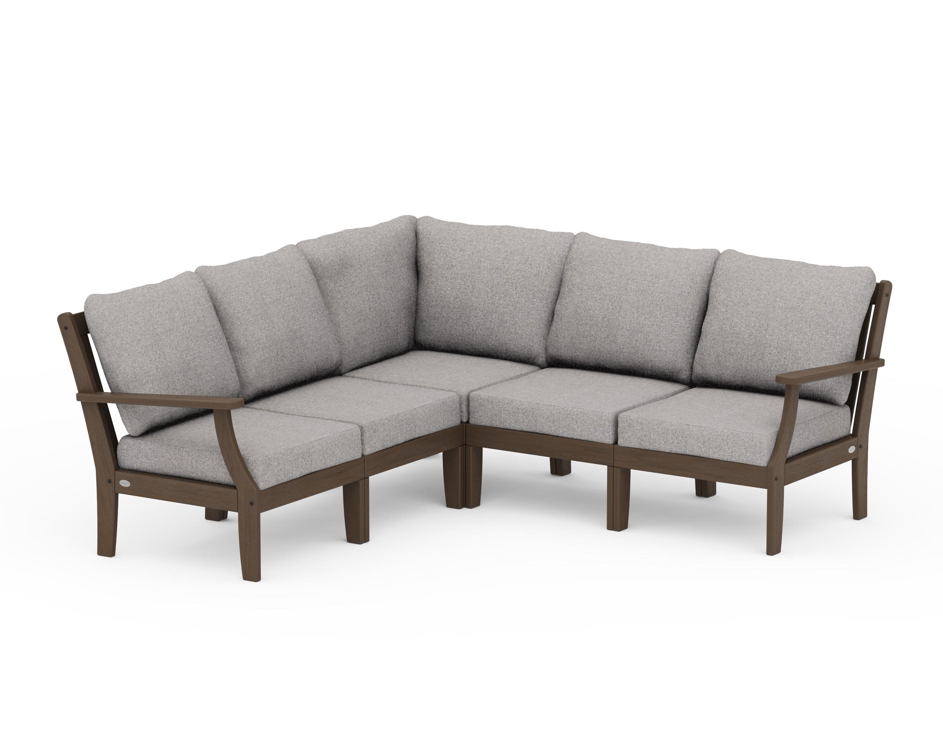 Braxton Modular 5-Piece Deep Seating Set in Kona / Grey Mist