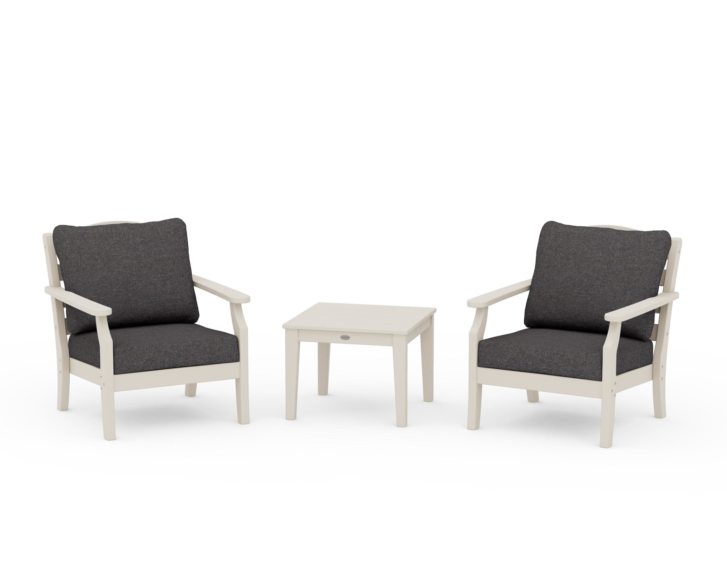 Savannah 3-Piece Deep Seating Set in Sand / Ash Charcoal