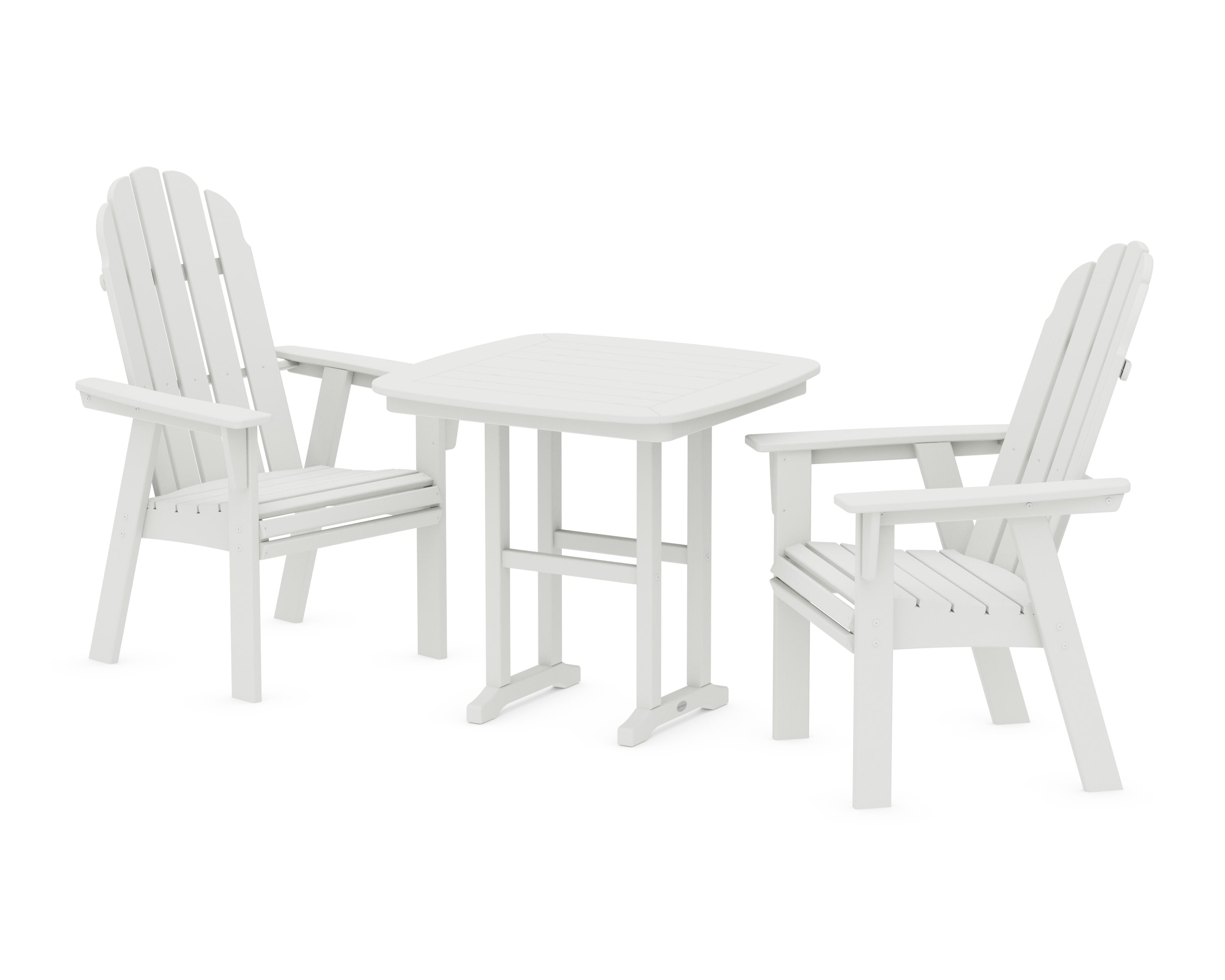 Vineyard Adirondack 3-Piece Dining Set in Vintage White