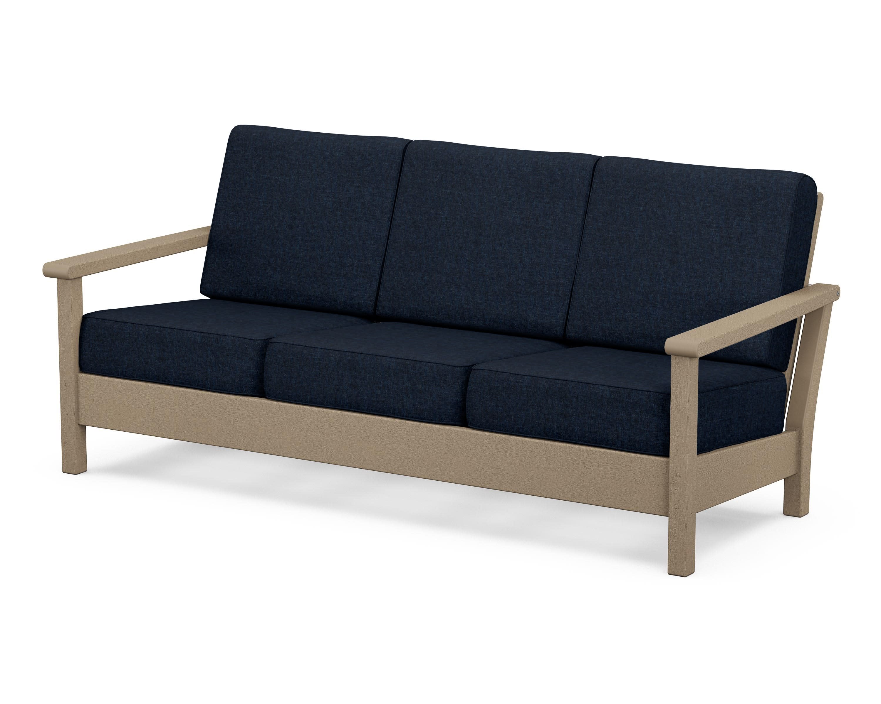 Harbour Deep Seating Sofa in Vintage Sahara / Marine Indigo